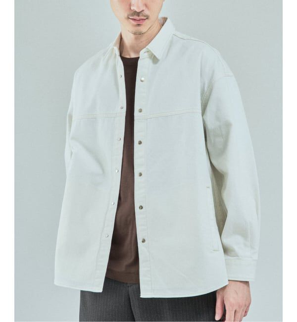 EDIFICE「LE JEAN DE EDIFICE 9オンス デニムシャツ」|デニムジャケット|ホワイト