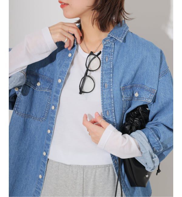 JOURNAL STANDARD relume「《追加4》シアークルーネックロングTシャツ」|Tシャツ・カットソー|ホワイト