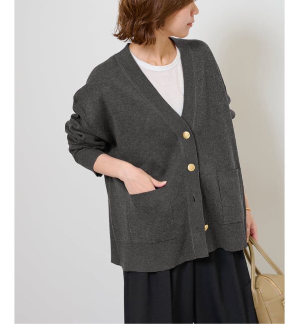 JOURNAL STANDARD relume「《追加2》コットンカシミヤミックスダブルニットVネックカーディガン」|カーディガン|グレー