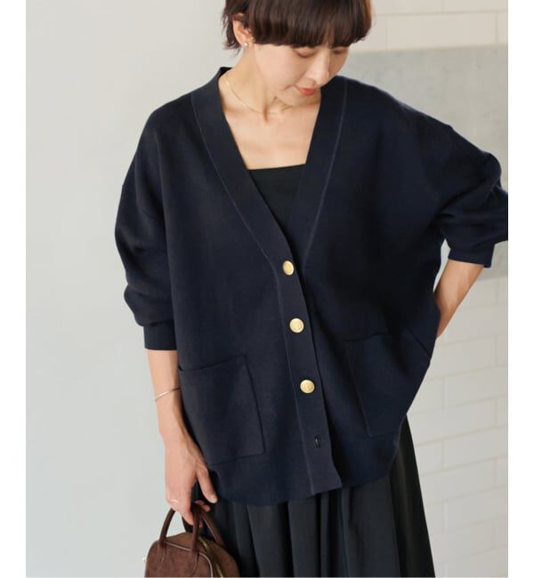 JOURNAL STANDARD relume「《追加2》コットンカシミヤミックスダブルニットVネックカーディガン」|カーディガン|