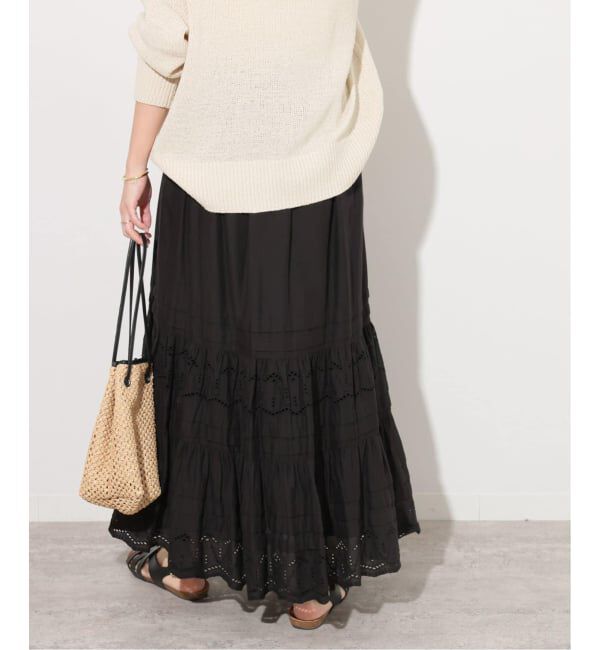 JOURNAL STANDARD relume「《WEB限定追加予約3》コットンボイルタック刺繍ロングスカート」|スカート|