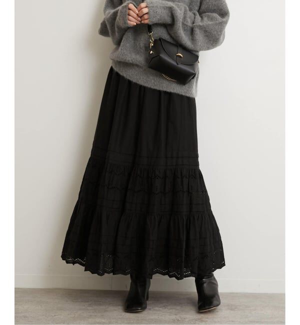 JOURNAL STANDARD relume「《WEB限定追加予約3》コットンボイルタック刺繍ロングスカート」|スカート|