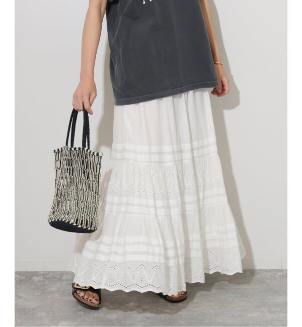 JOURNAL STANDARD relume「《WEB限定追加予約3》コットンボイルタック刺繍ロングスカート」|スカート|