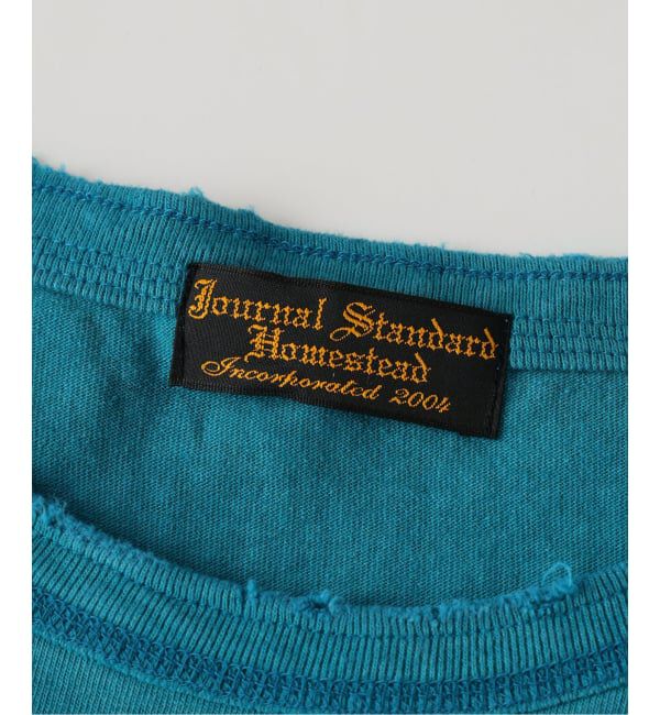 J.S.Homestead「J.S.Homestead / コールド ダイ ダメージ ネック Tシャツ」|Tシャツ・カットソー|