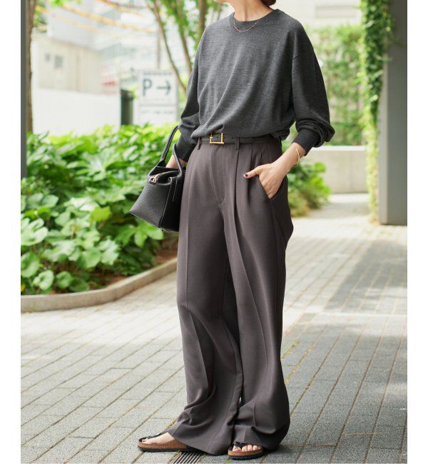 Spick and Span「《手洗い可 / 追加》18G クルーネックプルオーバー」|ニット・セーター|