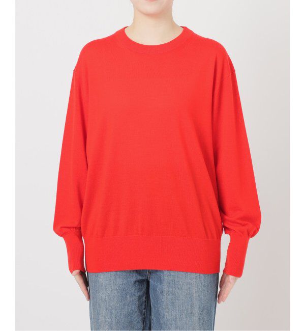 Spick and Span「《手洗い可 / 追加》18G クルーネックプルオーバー」|ニット・セーター|