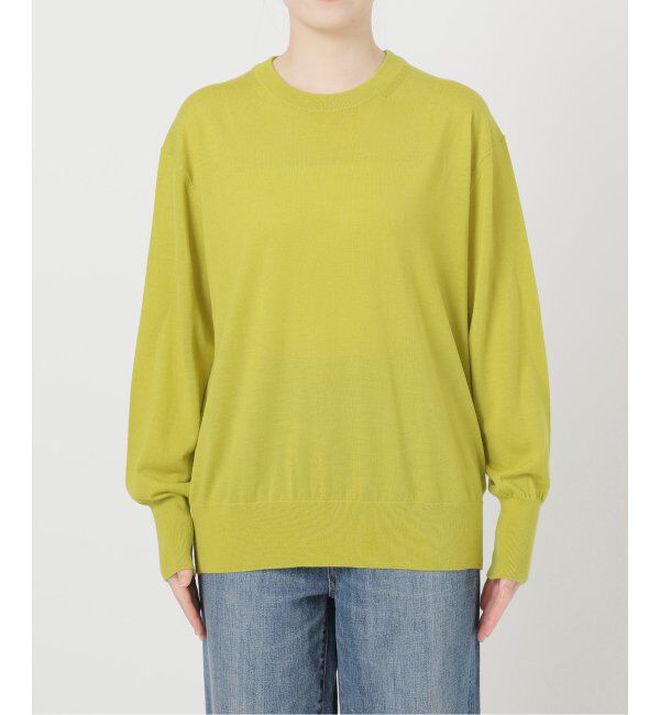 Spick and Span「《手洗い可 / 追加》18G クルーネックプルオーバー」|ニット・セーター|