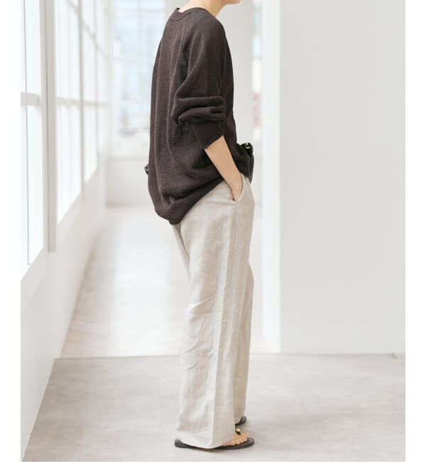 Spick and Span「コットンリネンギマ天竺カーディガン」|カーディガン|
