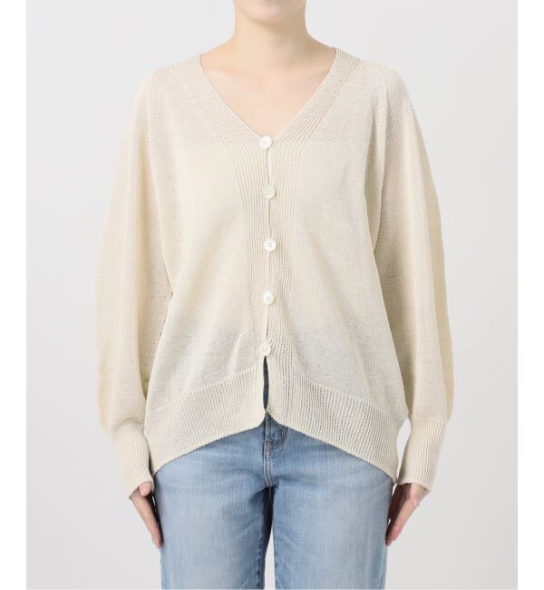 Spick and Span「コットンリネンギマ天竺カーディガン」|カーディガン|