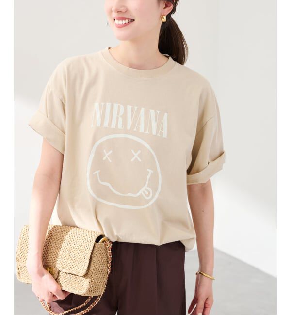 FRAMeWORK「≪予約≫JOHNBULL/ジョンブル NIRVANA SMILEY Tシャツ」|Tシャツ・カットソー|ベージュ