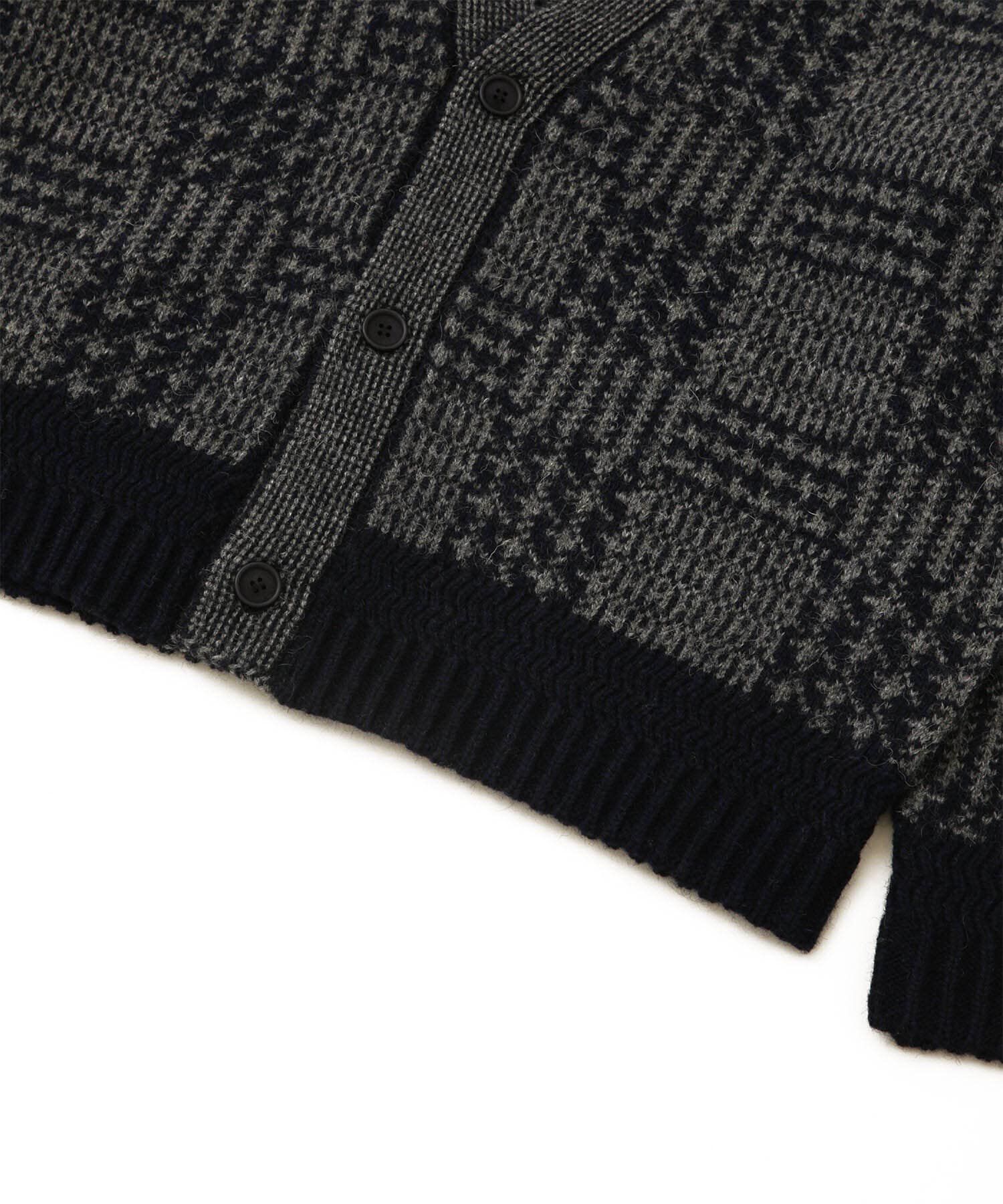 nano･universe「LB.03/ウールチェックカーディガン」|ニット・セーター|