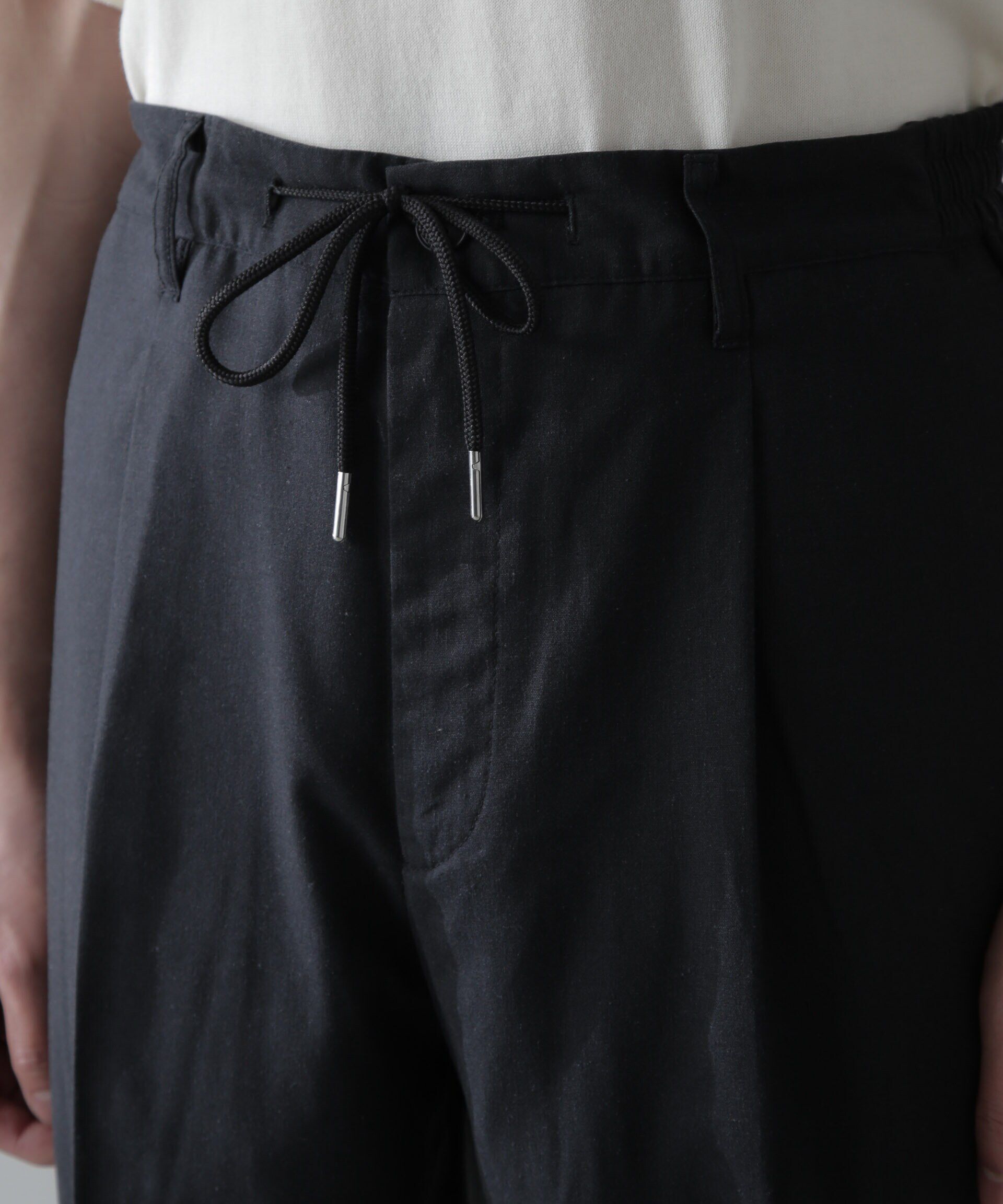 nano･universe「サイドシャーリング リネンパンツ」|チノ|