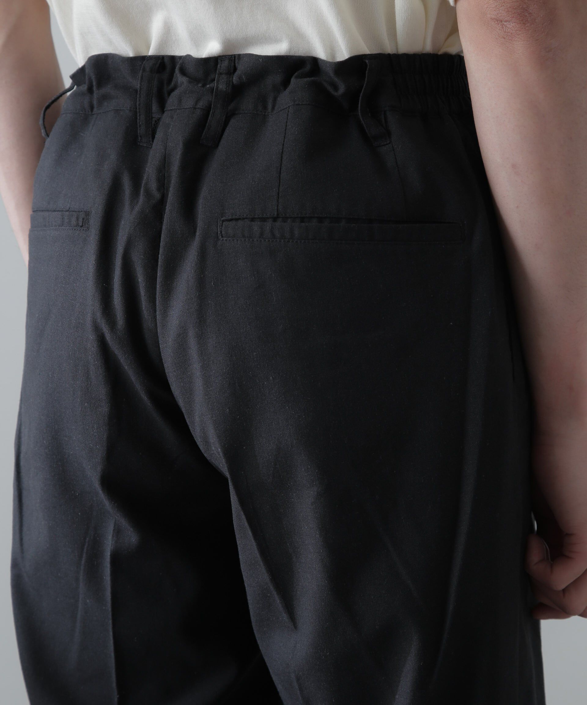 nano･universe「サイドシャーリング リネンパンツ」|チノ|