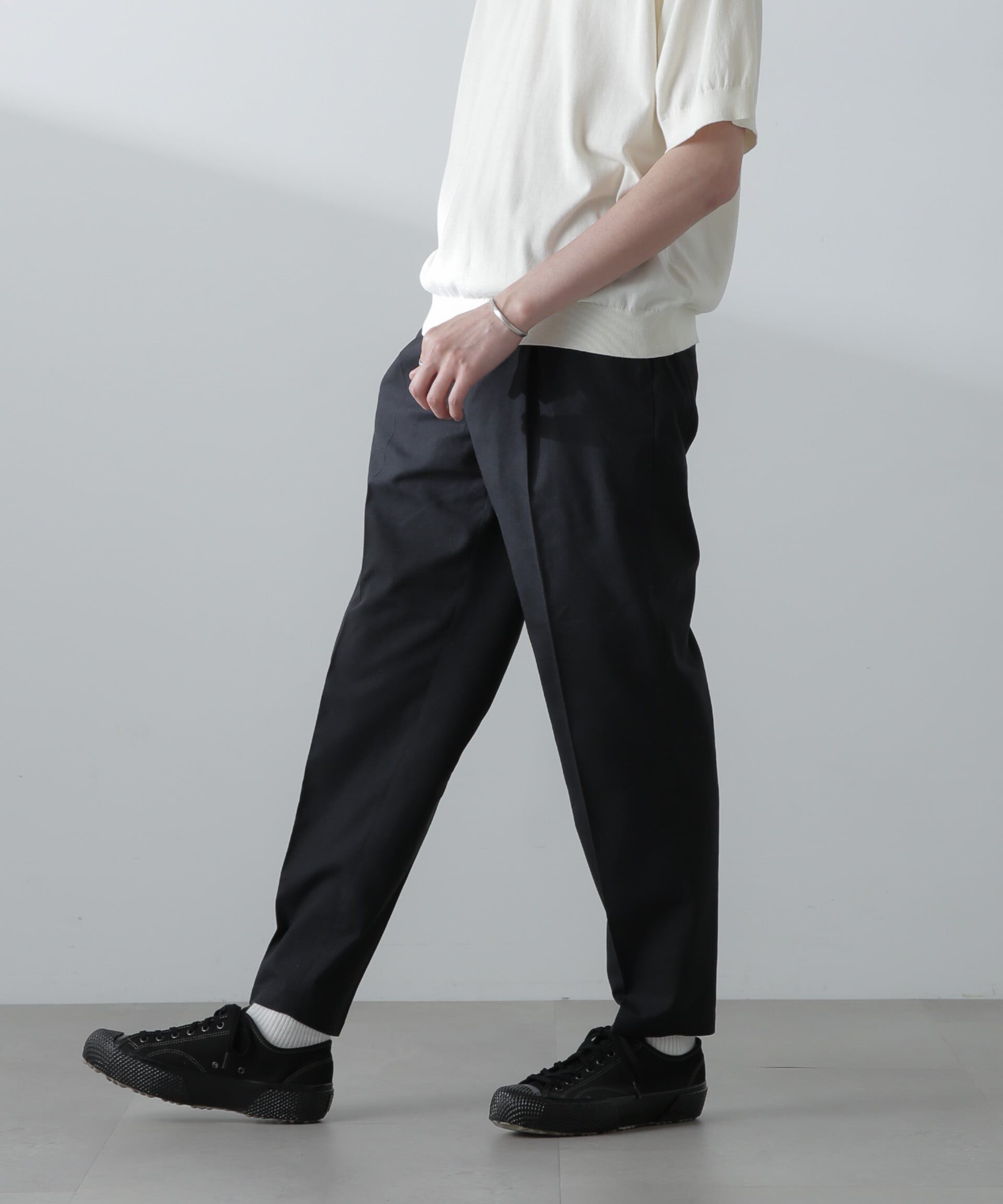 nano･universe「サイドシャーリング リネンパンツ」|チノ|