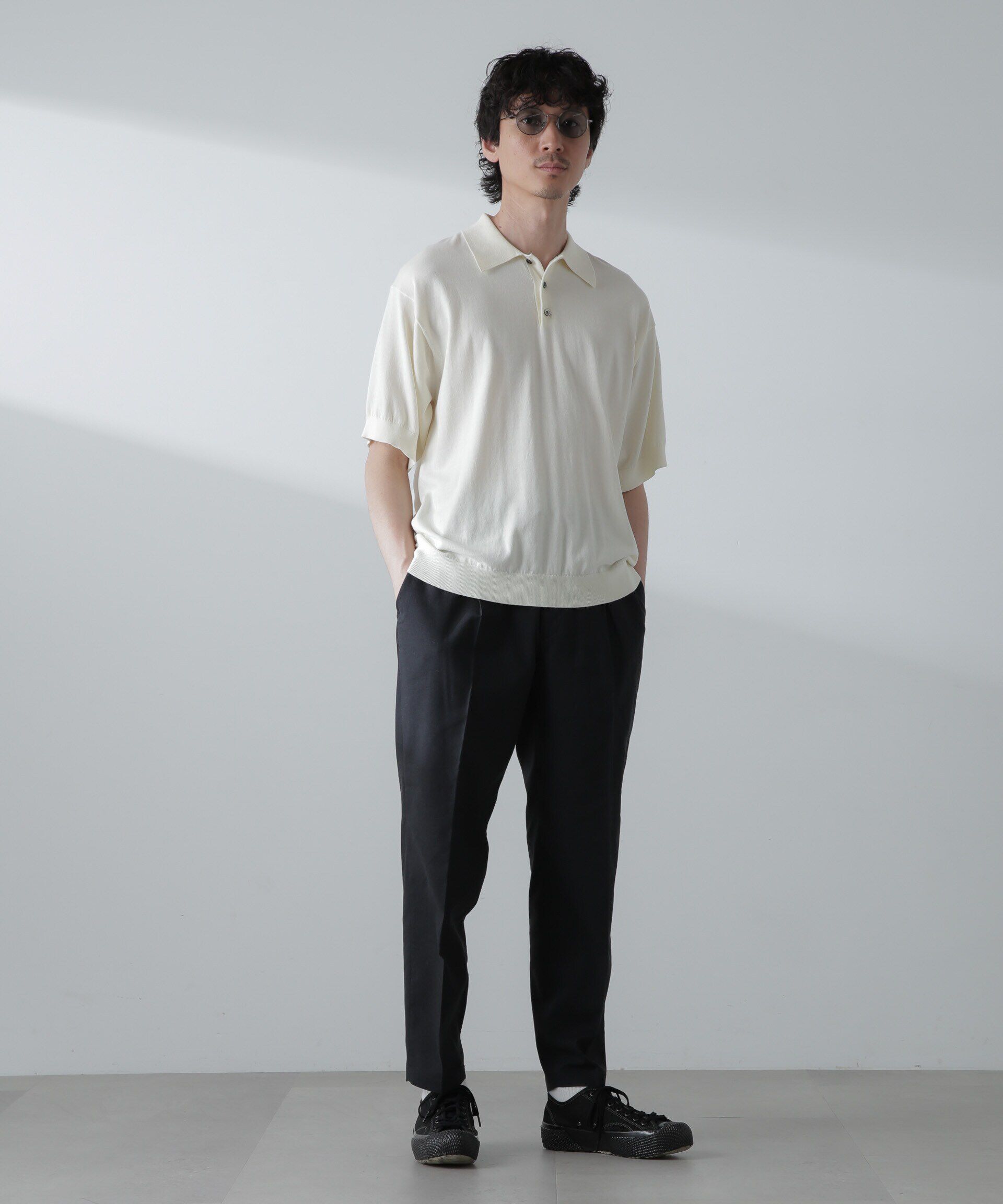 nano･universe「サイドシャーリング リネンパンツ」|チノ|