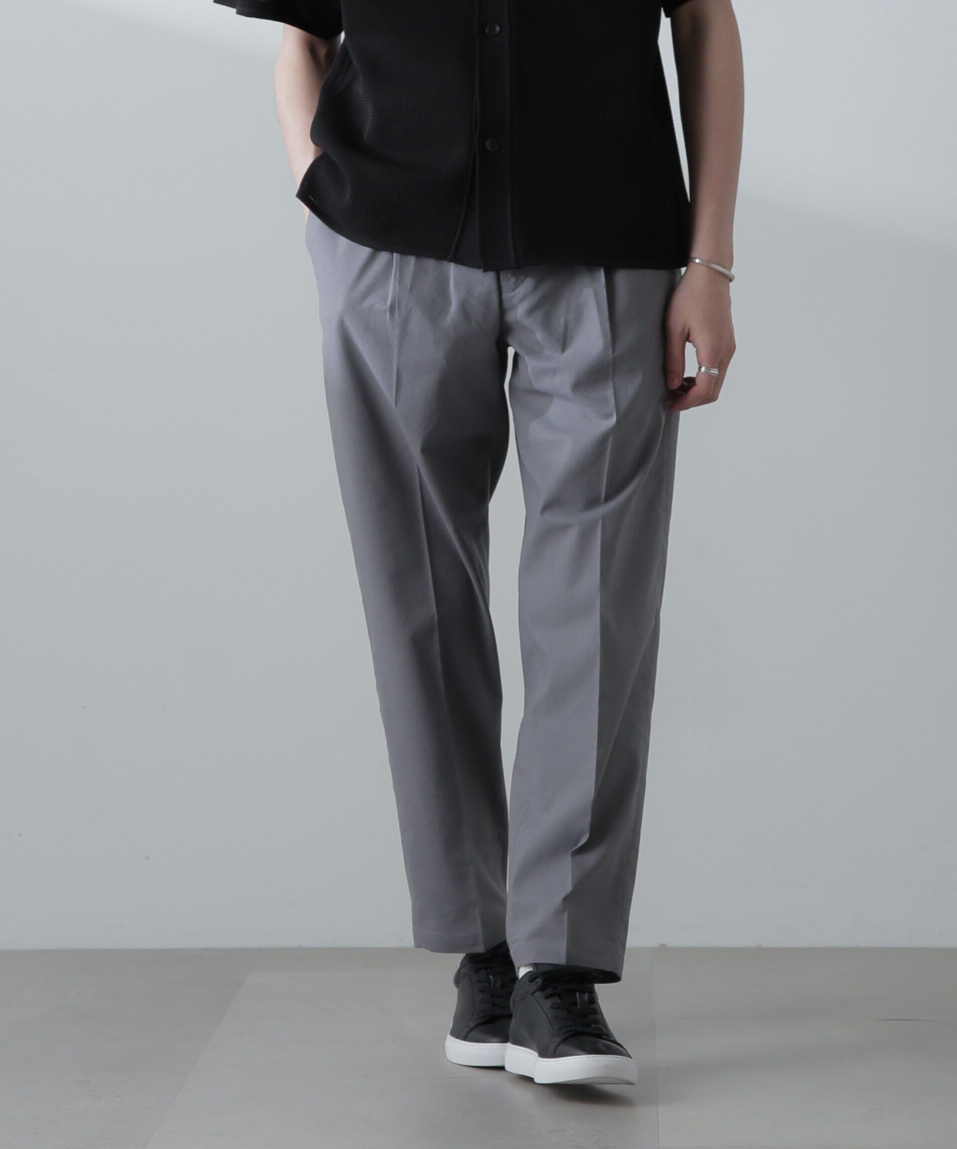 nano･universe「サイドシャーリング リネンパンツ」|チノ|