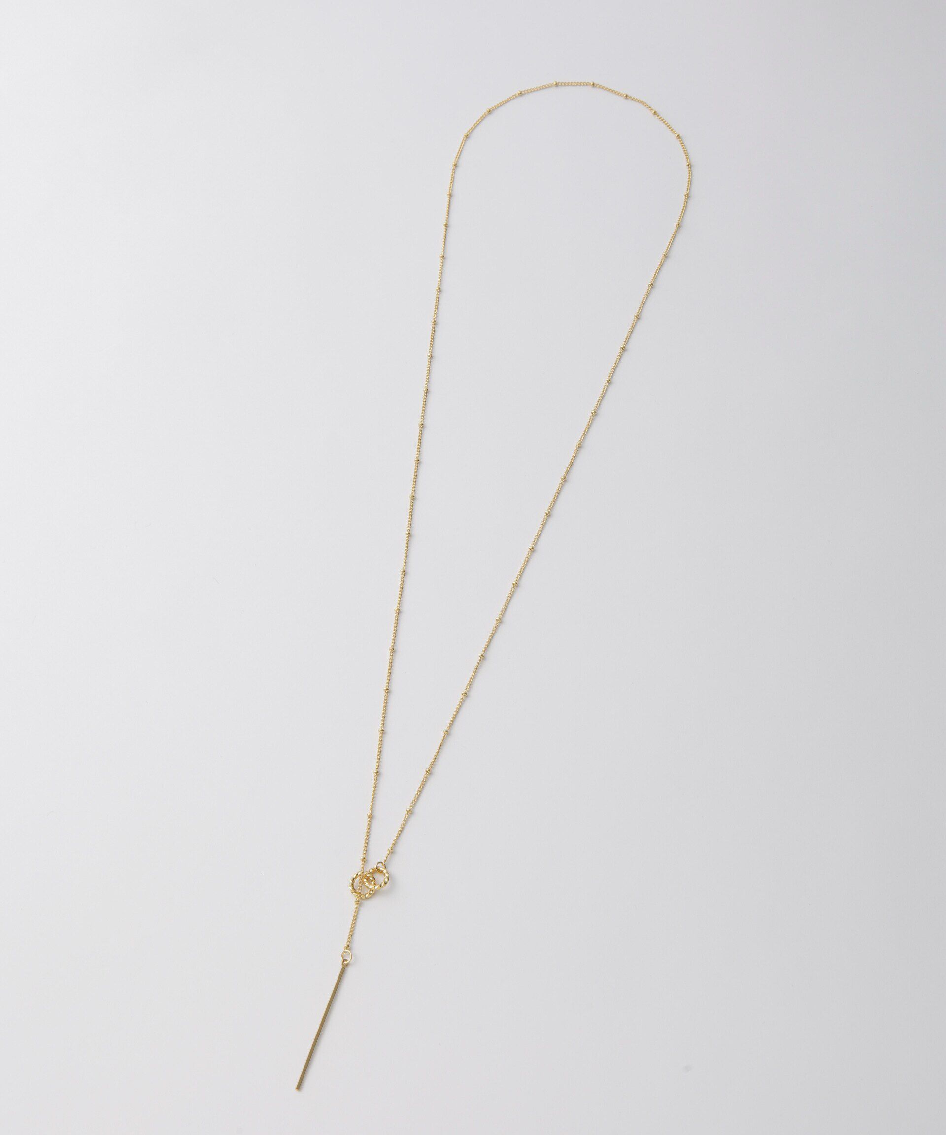 nano･universe「2リングラリエットネックレス」|ネックレス|