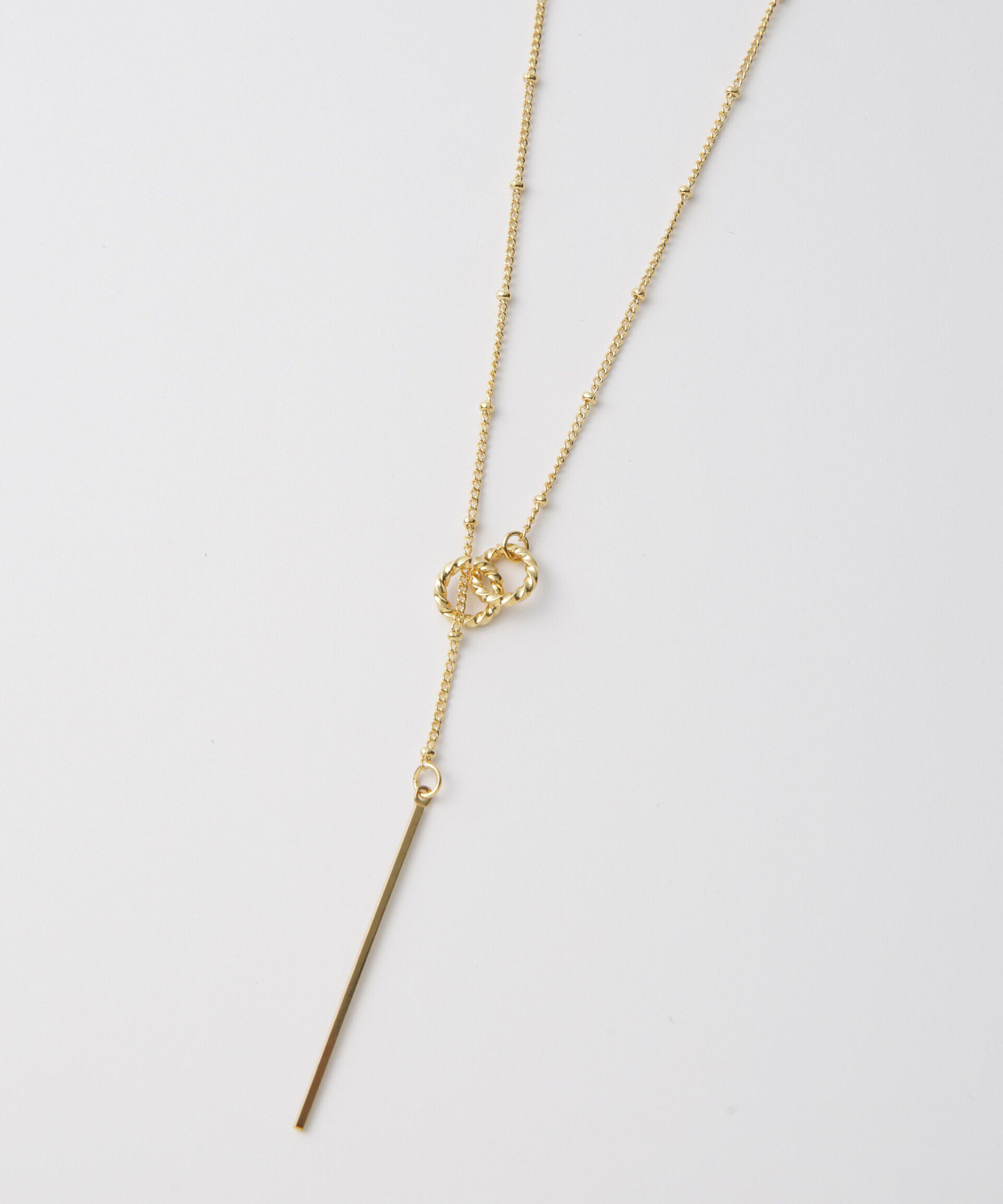 nano･universe「2リングラリエットネックレス」|ネックレス|