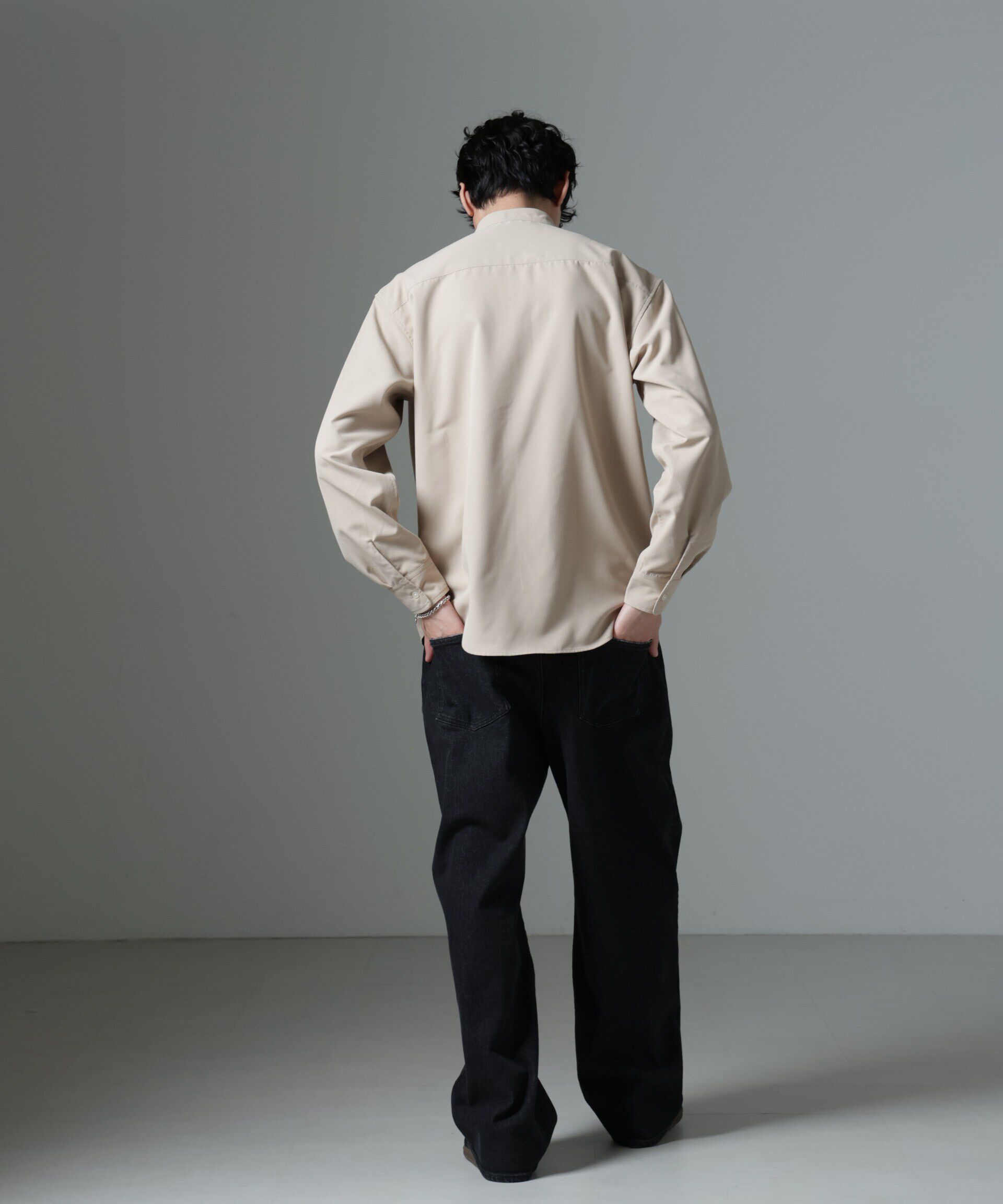 nano･universe「AMATA コットンタッチバンドカラーシャツ」|シャツ・ブラウス|