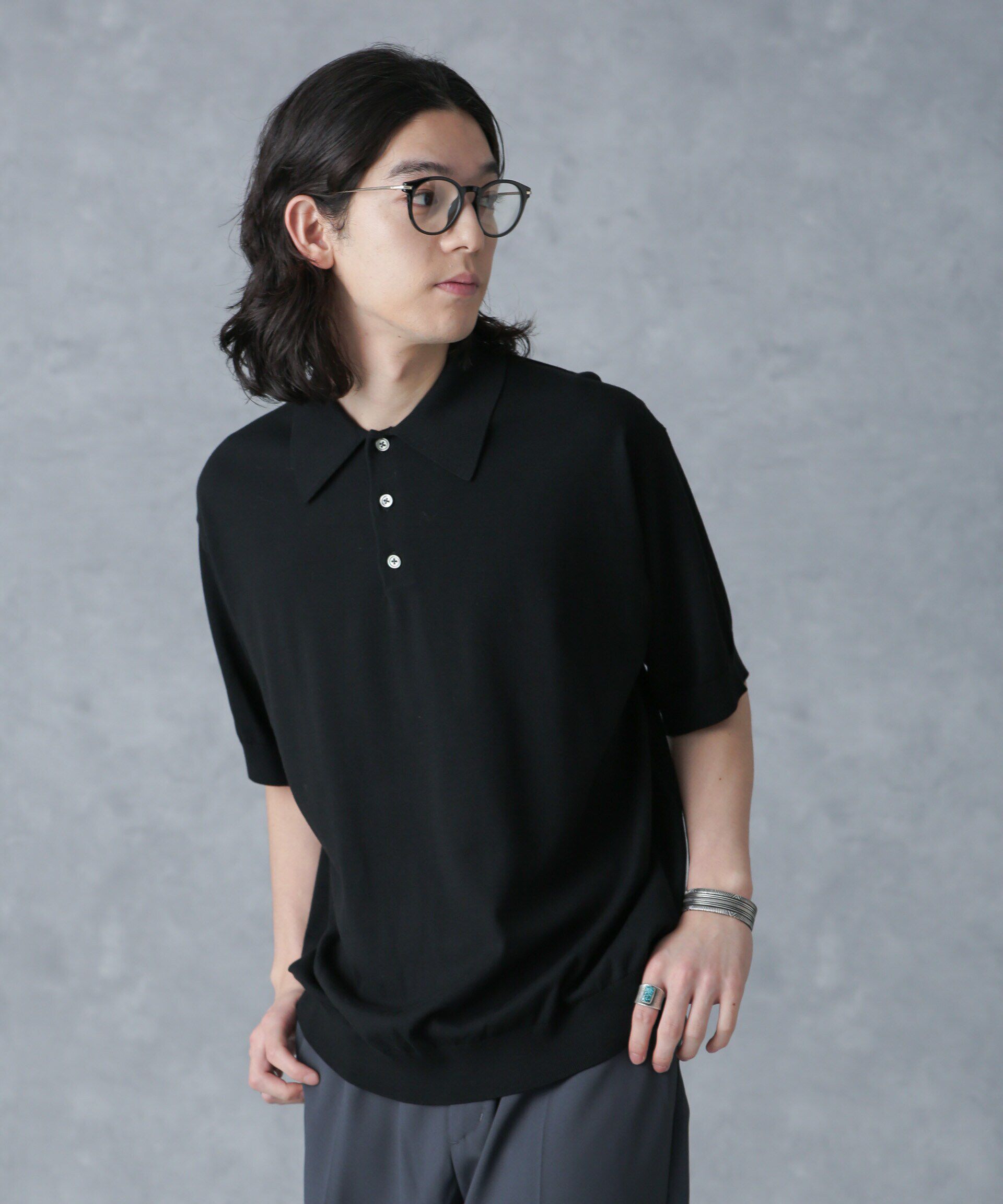 nano･universe「crepuscule/別注 S/S KNIT POLO」|Tシャツ・カットソー|