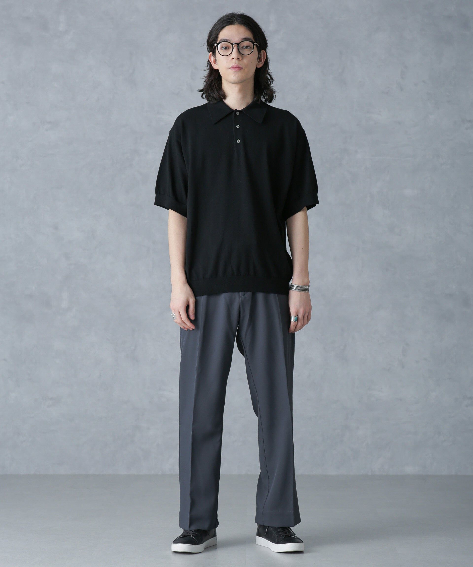 nano･universe「crepuscule/別注 S/S KNIT POLO」|Tシャツ・カットソー|