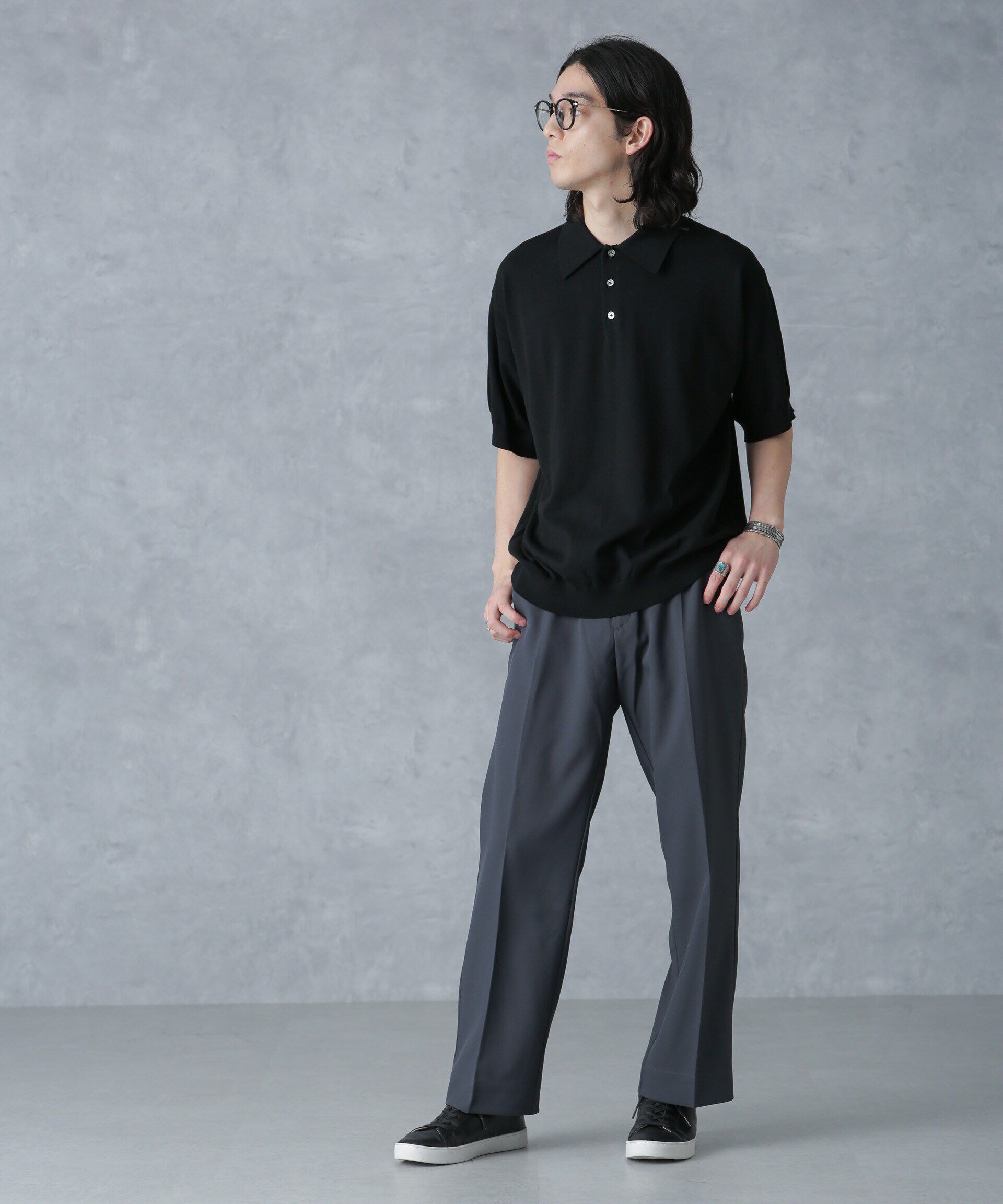 nano･universe「crepuscule/別注 S/S KNIT POLO」|Tシャツ・カットソー|