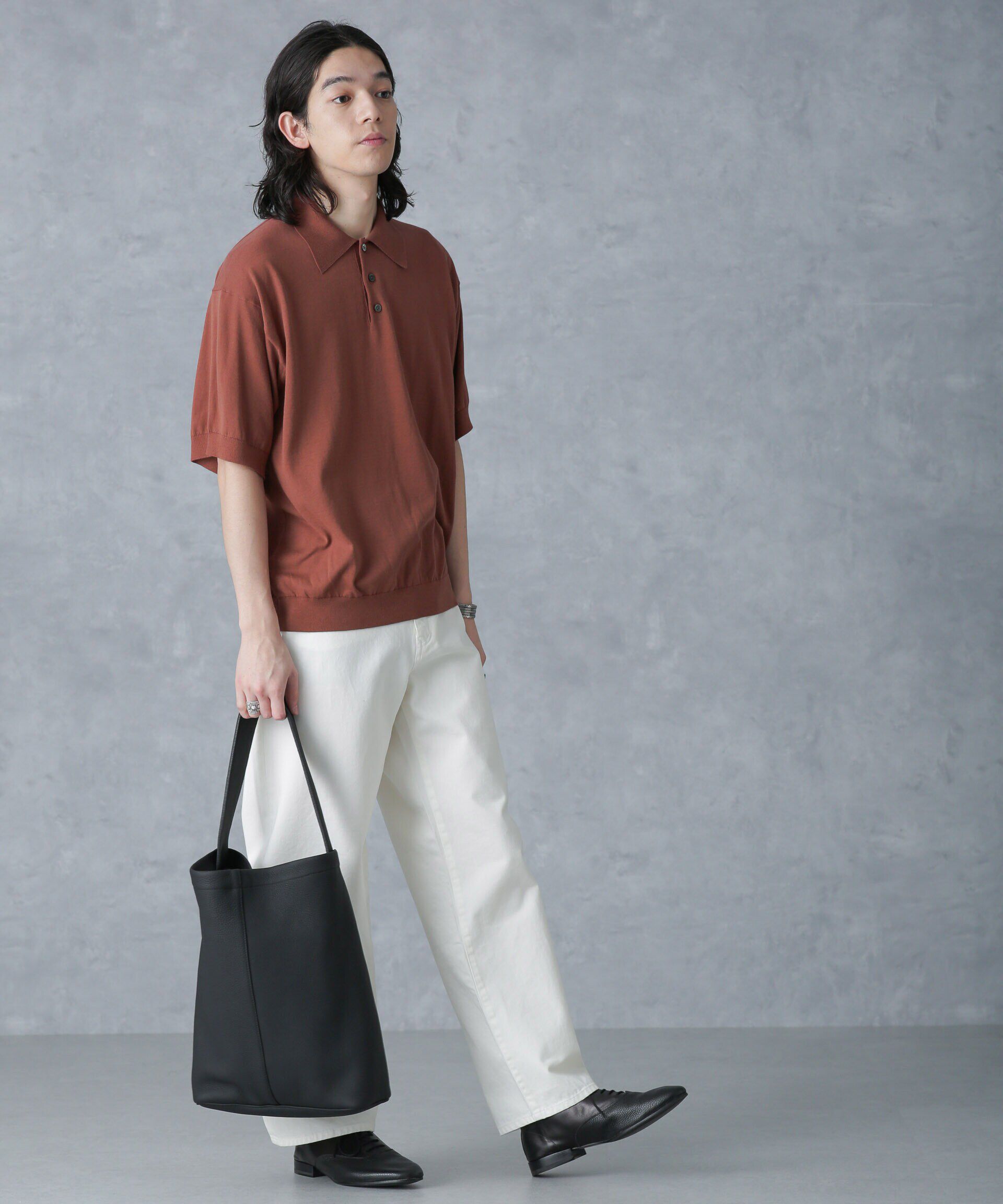 nano･universe「crepuscule/別注 S/S KNIT POLO」|Tシャツ・カットソー|