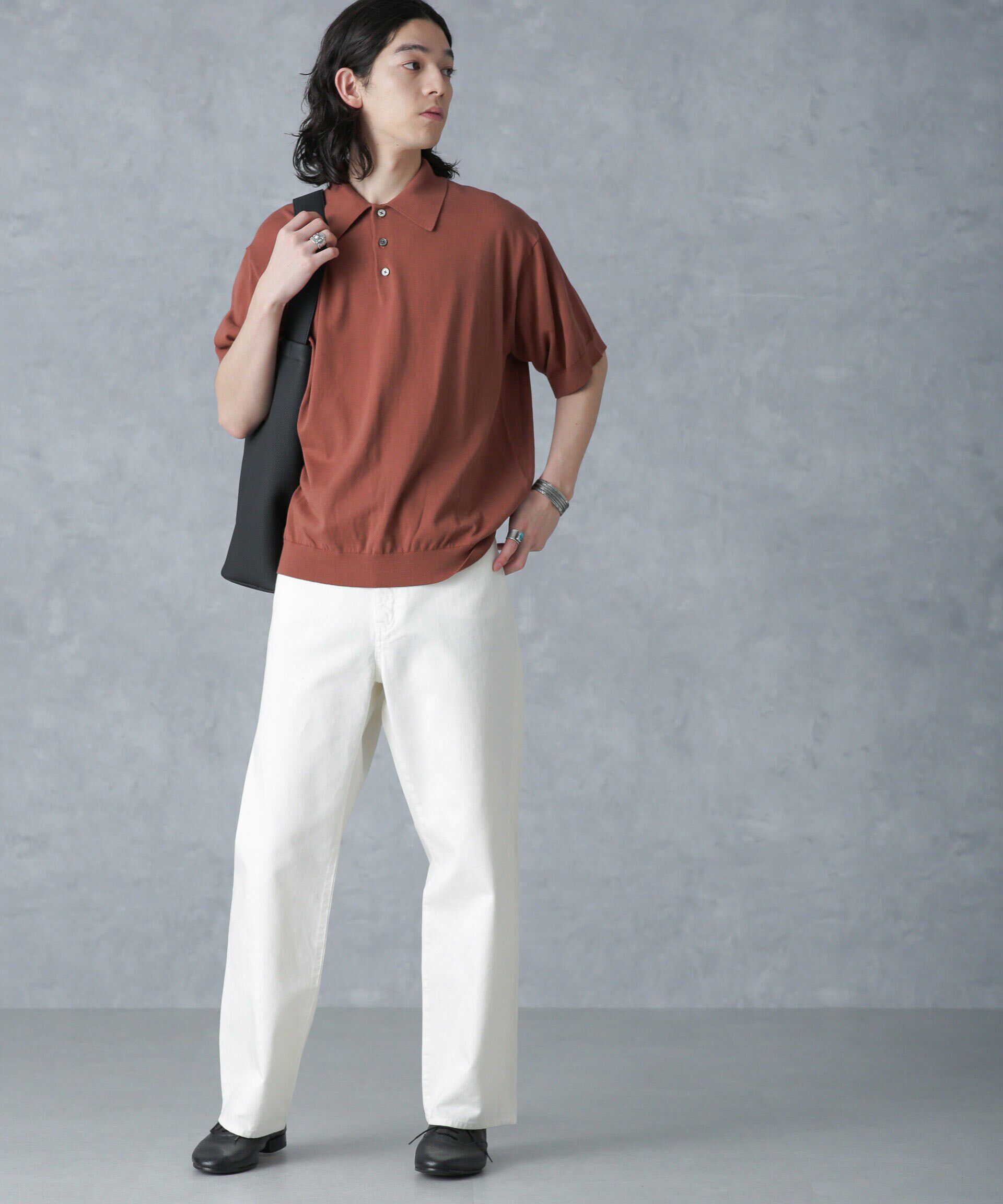 nano･universe「crepuscule/別注 S/S KNIT POLO」|Tシャツ・カットソー|