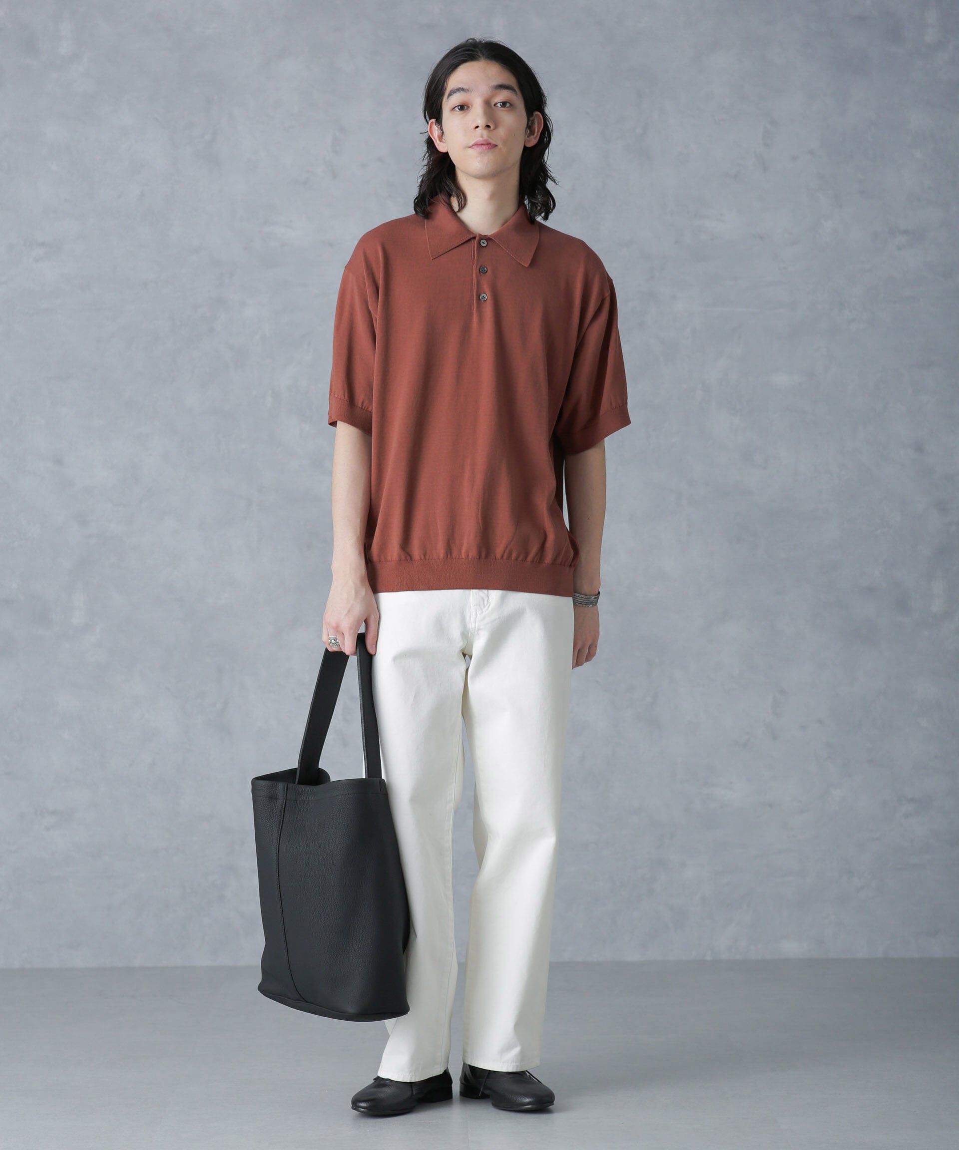 nano･universe「crepuscule/別注 S/S KNIT POLO」|Tシャツ・カットソー|