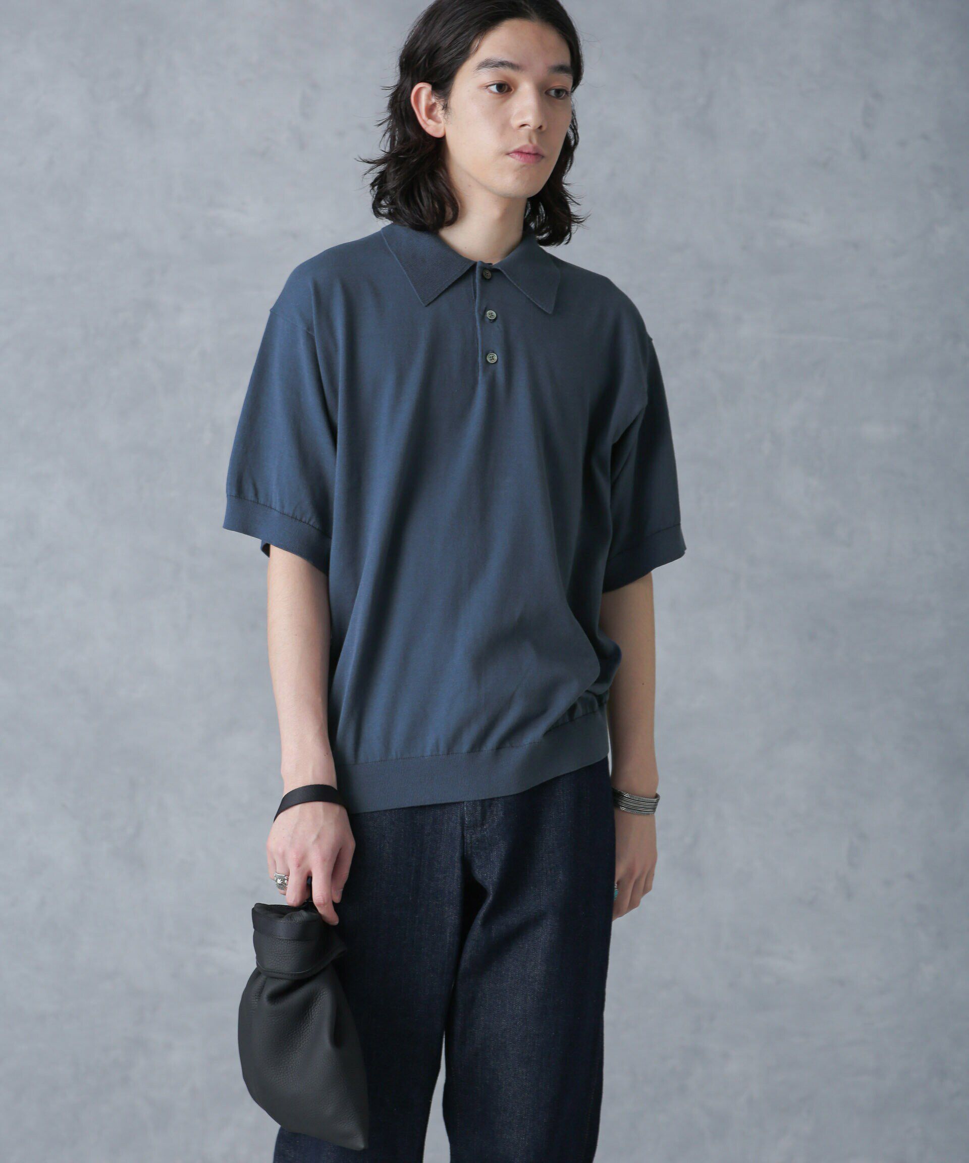 nano･universe「crepuscule/別注 S/S KNIT POLO」|Tシャツ・カットソー|
