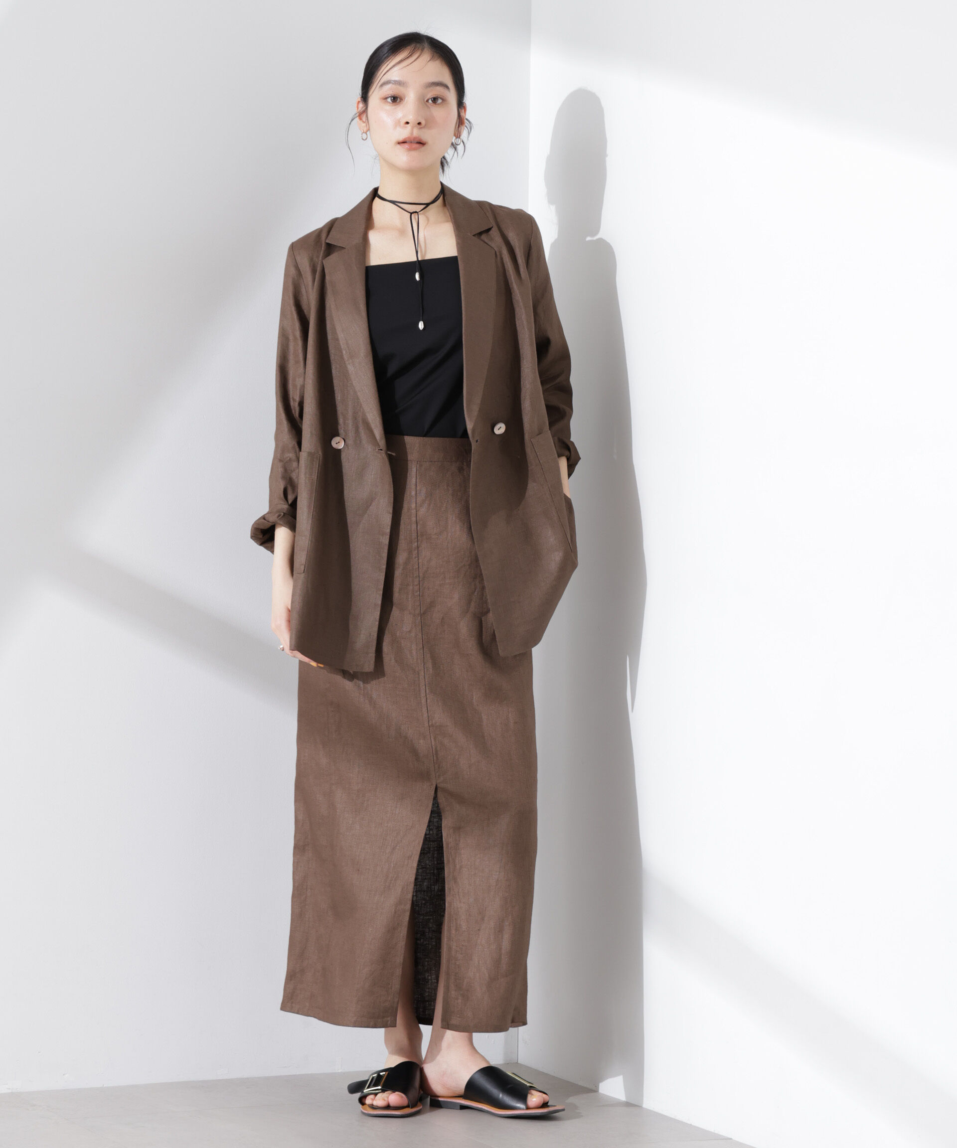 nano･universe「ヨーロピアンフラックス シアージャケット（セットアップ可）」|テーラードジャケット|