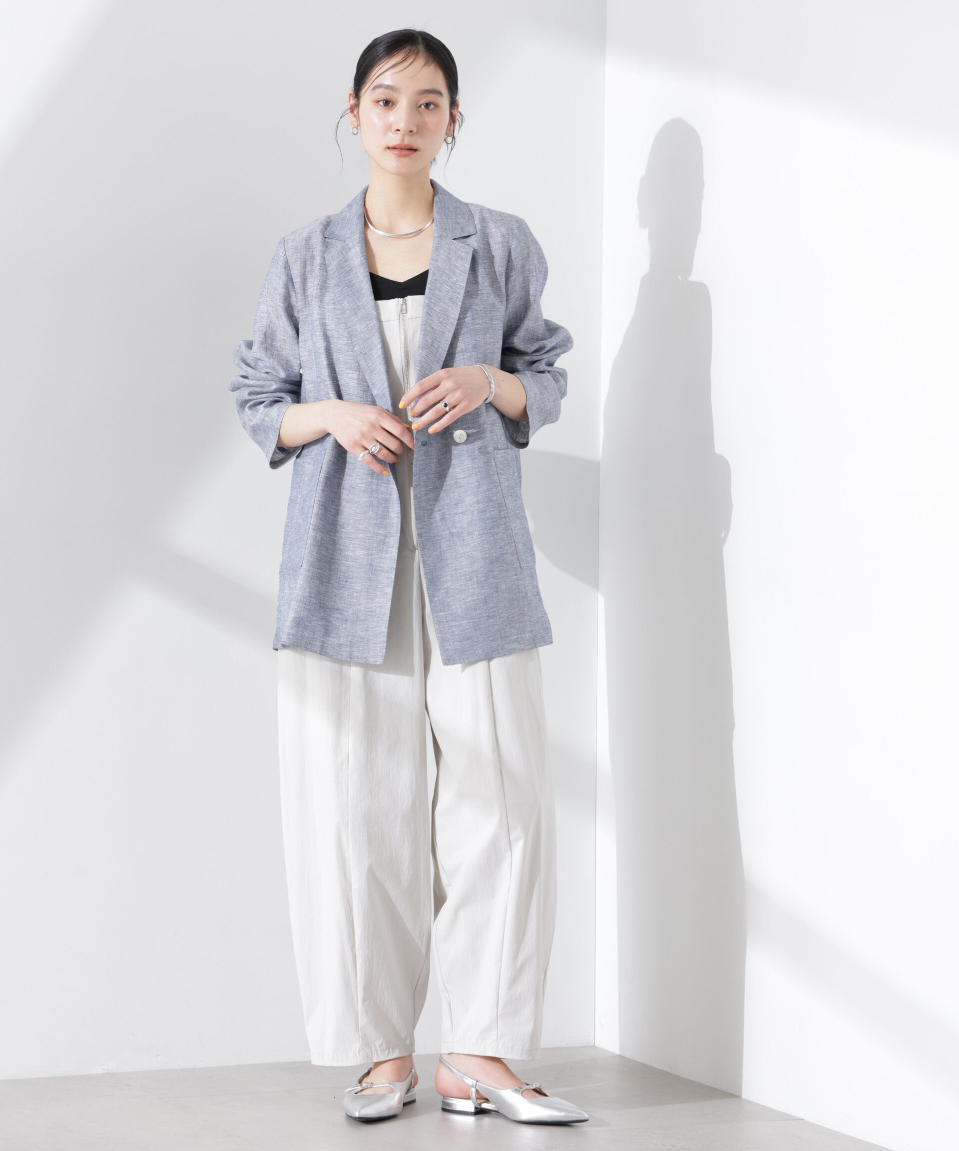 nano･universe「ヨーロピアンフラックス シアージャケット（セットアップ可）」|テーラードジャケット|