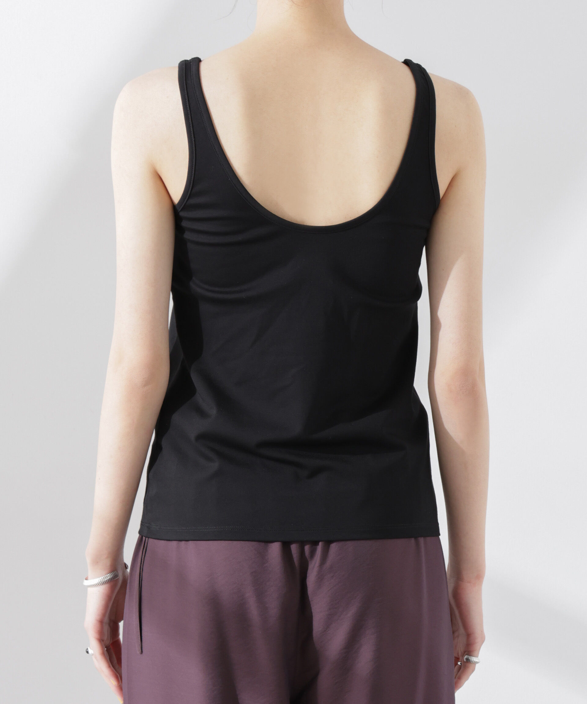 nano･universe「ストレッチポンチカップ付きバックオープンタンクトップ」|Tシャツ・カットソー|