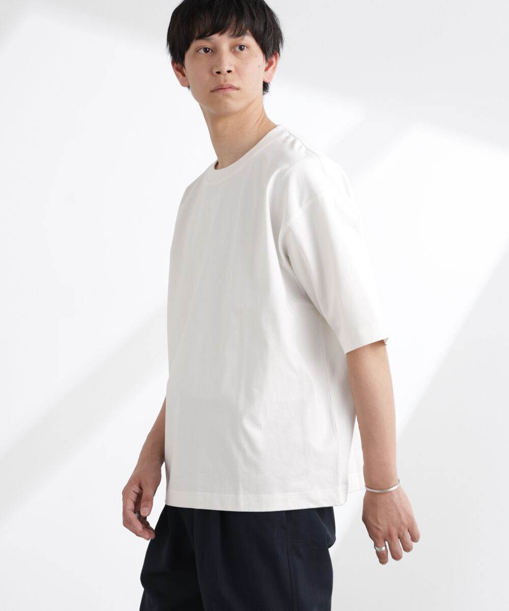 nano･universe「ヘビーウェイトワイドTシャツ 半袖」|Tシャツ・カットソー|ホワイト