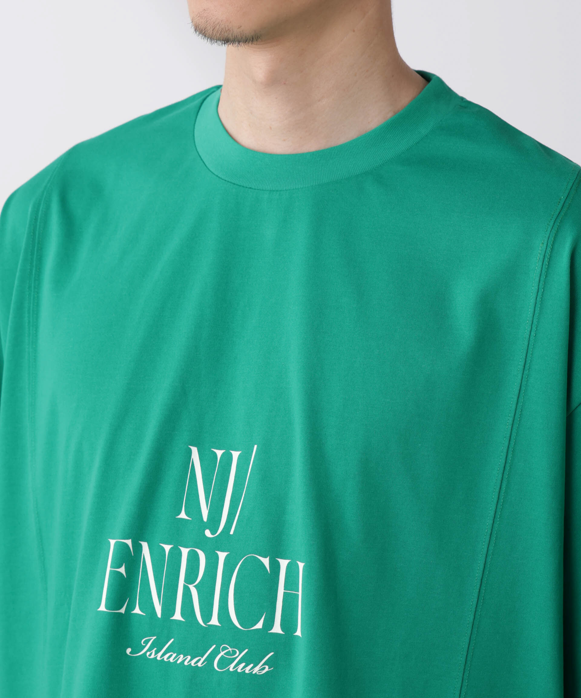 nano･universe「「NJ/CLUB」 ENRICHプリント切り替え Tシャツ」|Tシャツ・カットソー|