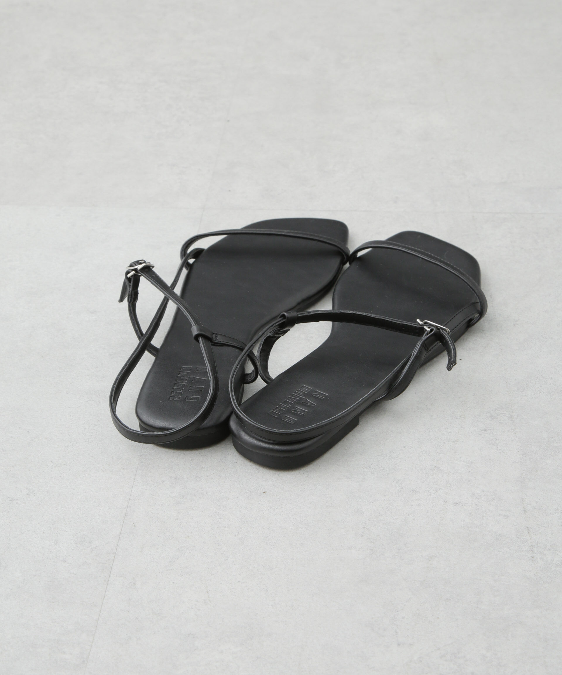 nano･universe「アンクルストラップフラットサンダル」|サンダル|