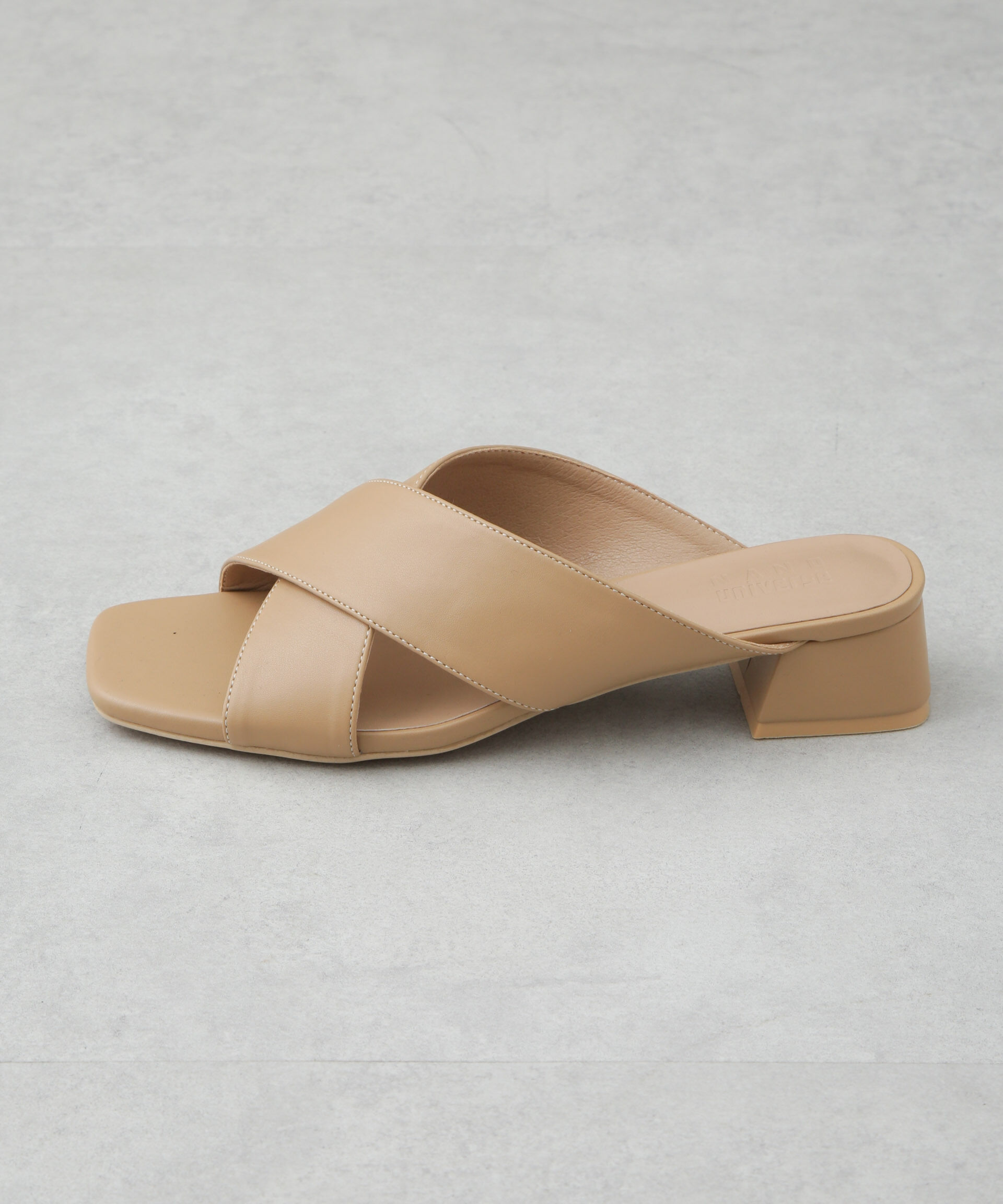 nano･universe「太ヒールクロスデザインサンダル」|サンダル|