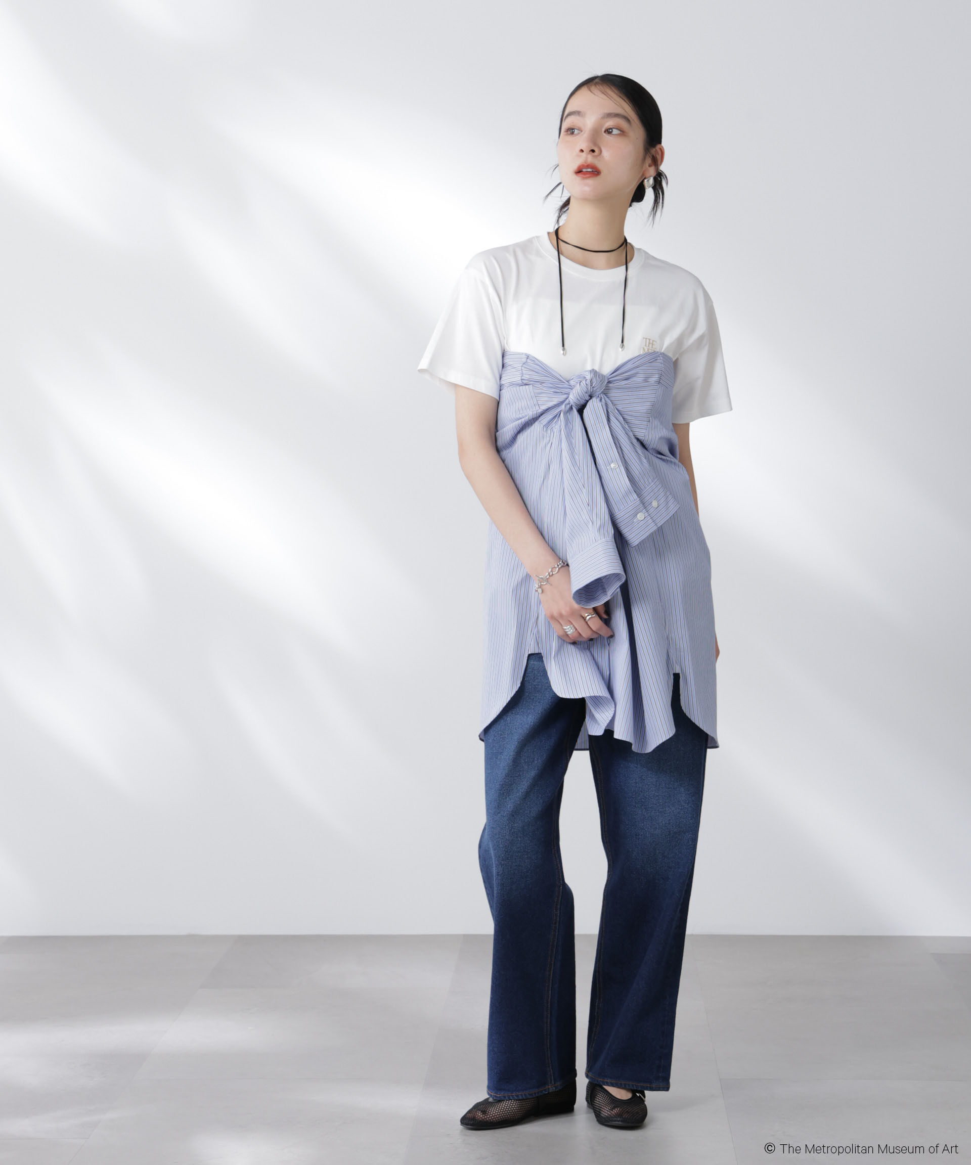 nano･universe「The Met 別注ロゴプリントTシャツ」|Tシャツ・カットソー|