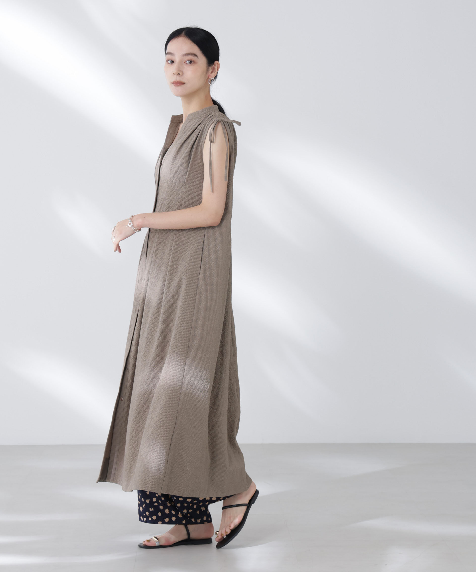 nano･universe「リボンドロストサッカーシャツワンピース」|ワンピース|