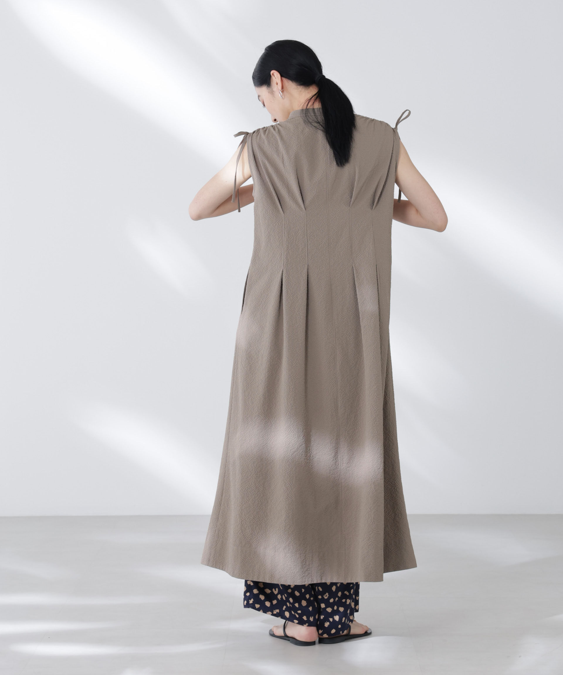 nano･universe「リボンドロストサッカーシャツワンピース」|ワンピース|