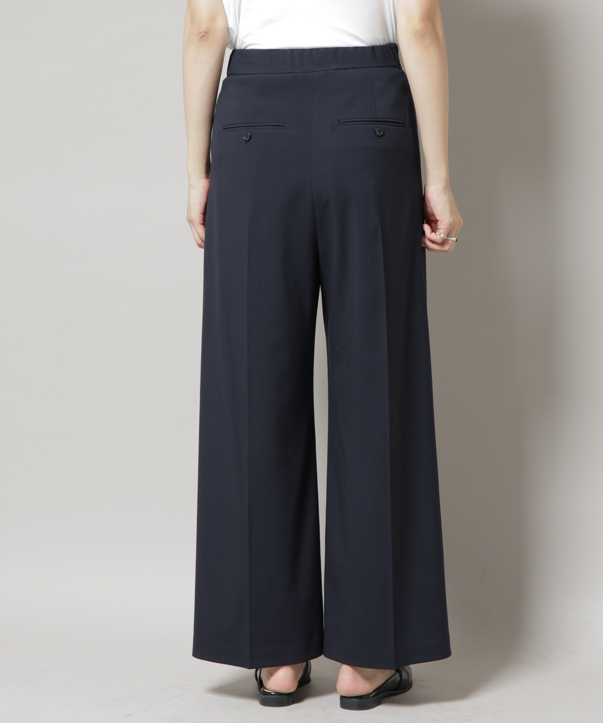 nano･universe「ドライウェザーストレッチ2タックワイドパンツ(セットアップ可)」|チノ|