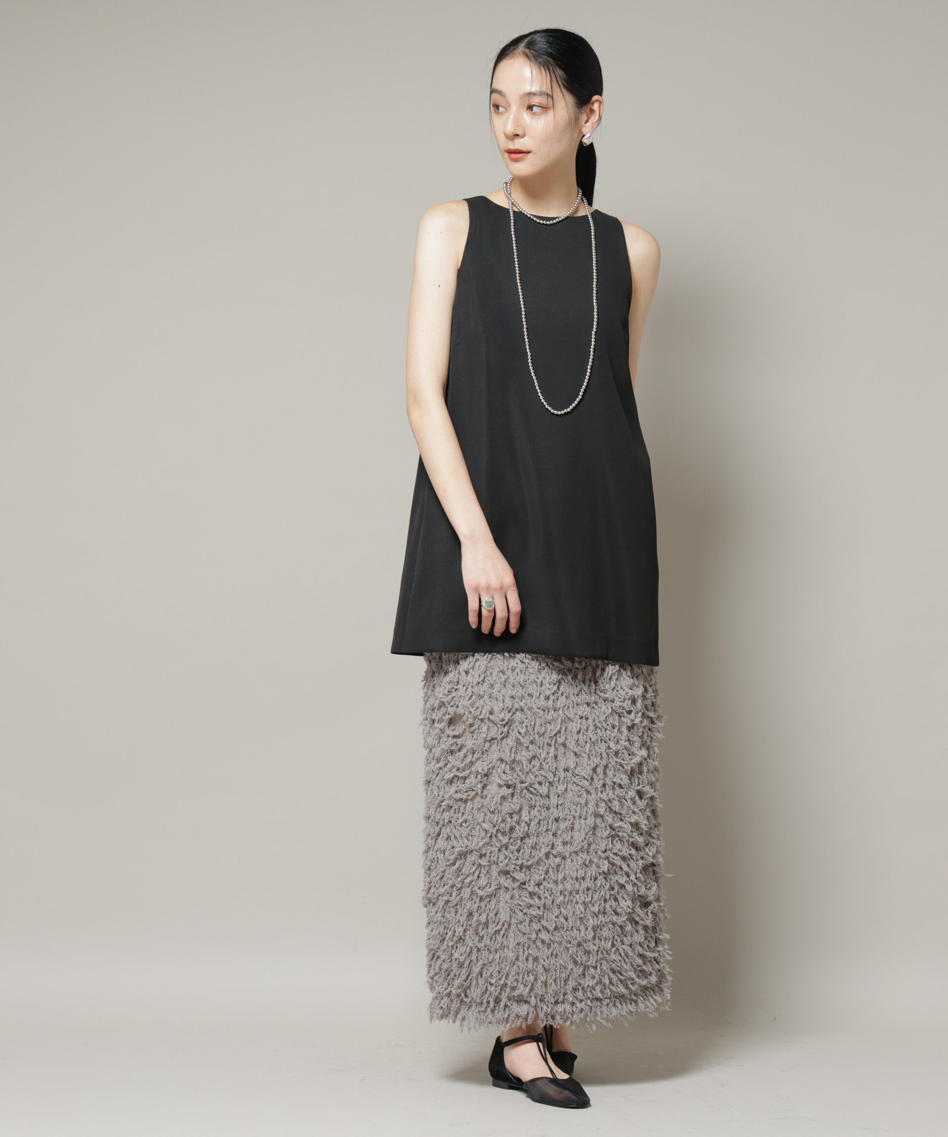 nano･universe「ダブルクロスノースリーブブラウス&times;パンツセットアップ」|ワンピース|