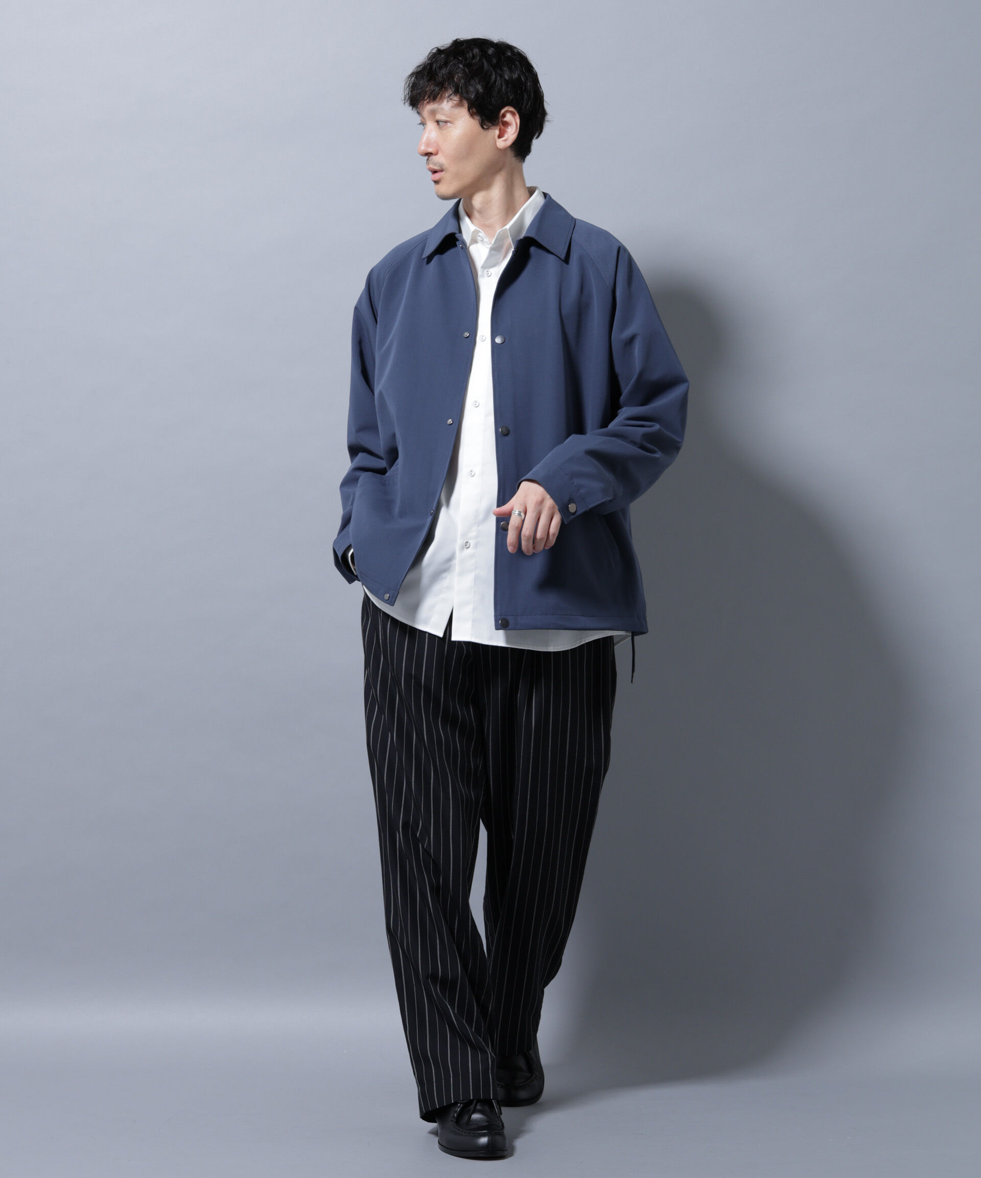 nano･universe「イタリアンドットリラックスコーチジャケット」|ブルゾン・スタジャン|