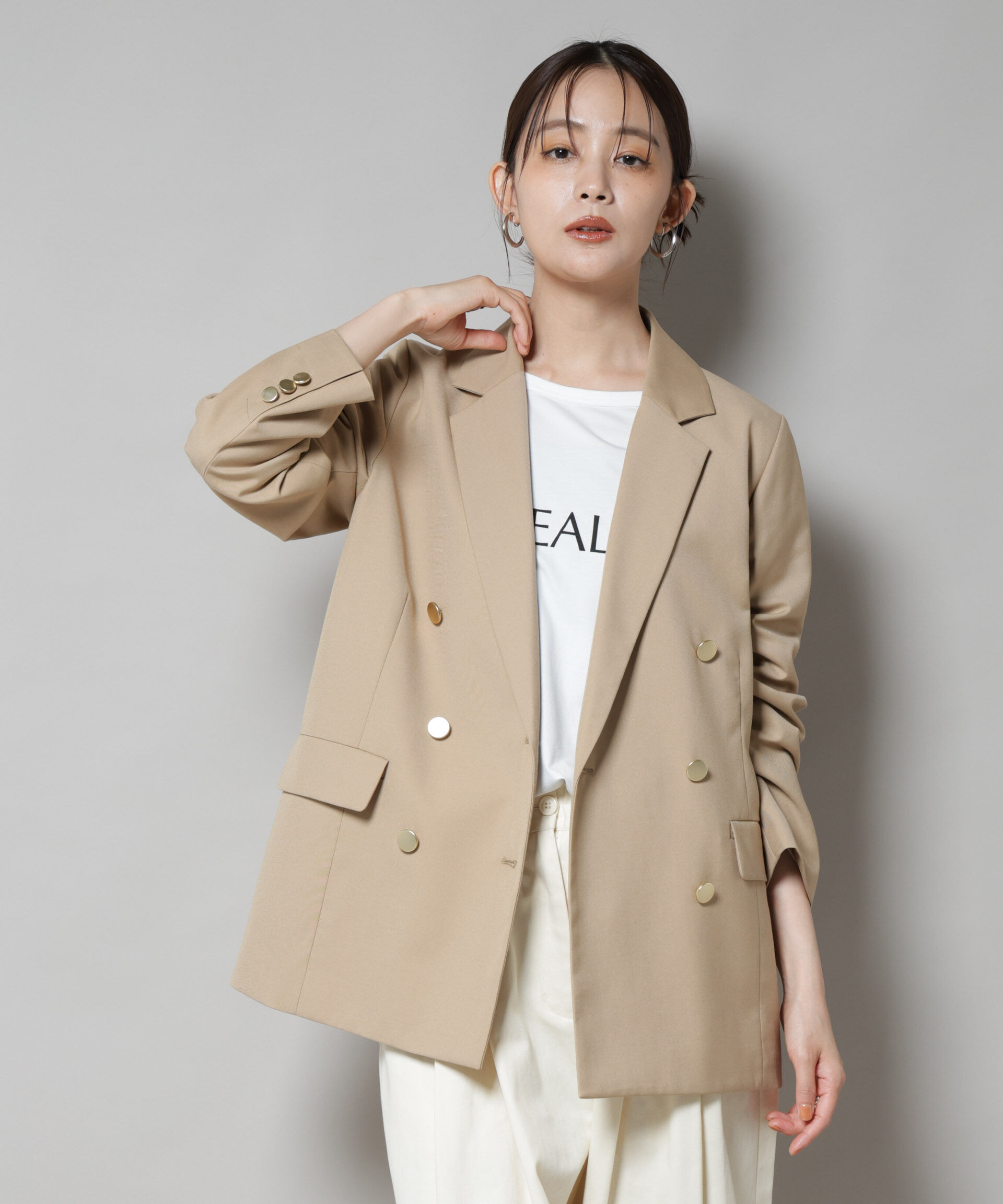 nano･universe「ダブルブレストジャケット」|テーラードジャケット|