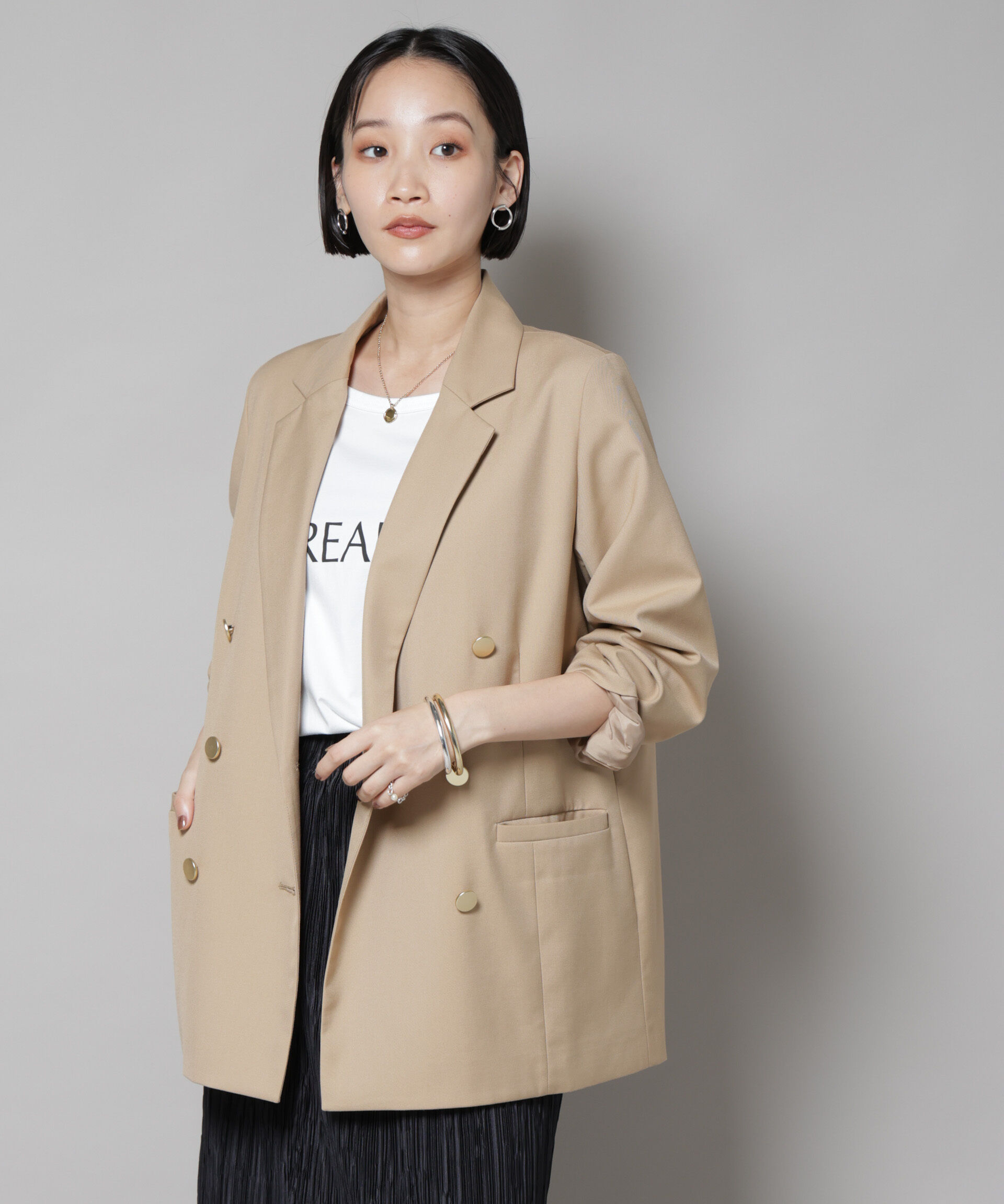 nano･universe「ダブルブレストジャケット」|テーラードジャケット|