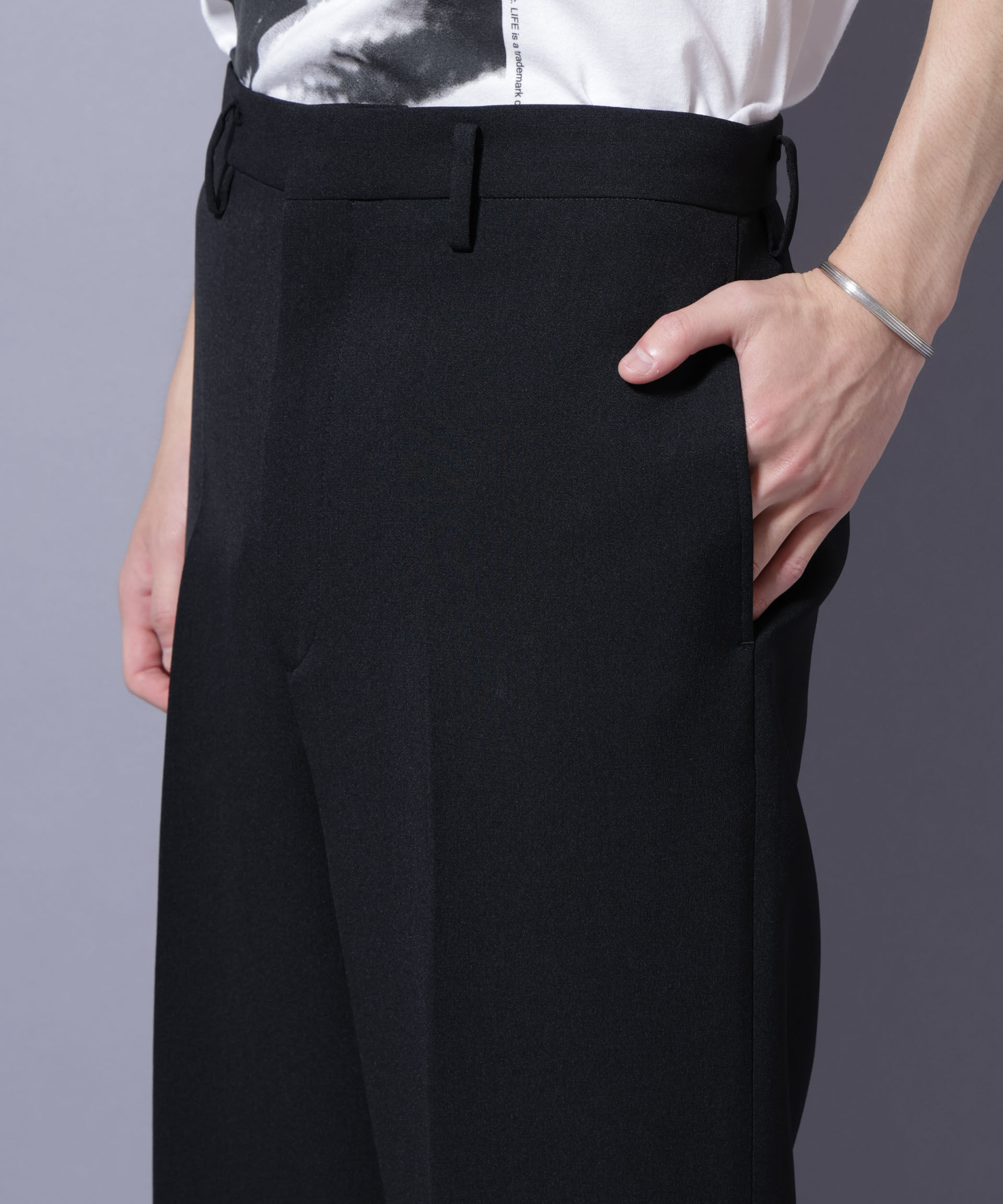 nano･universe「Reflax(R) ダブルクロスウェザーストレートパンツ(セットアップ可)」|チノ|