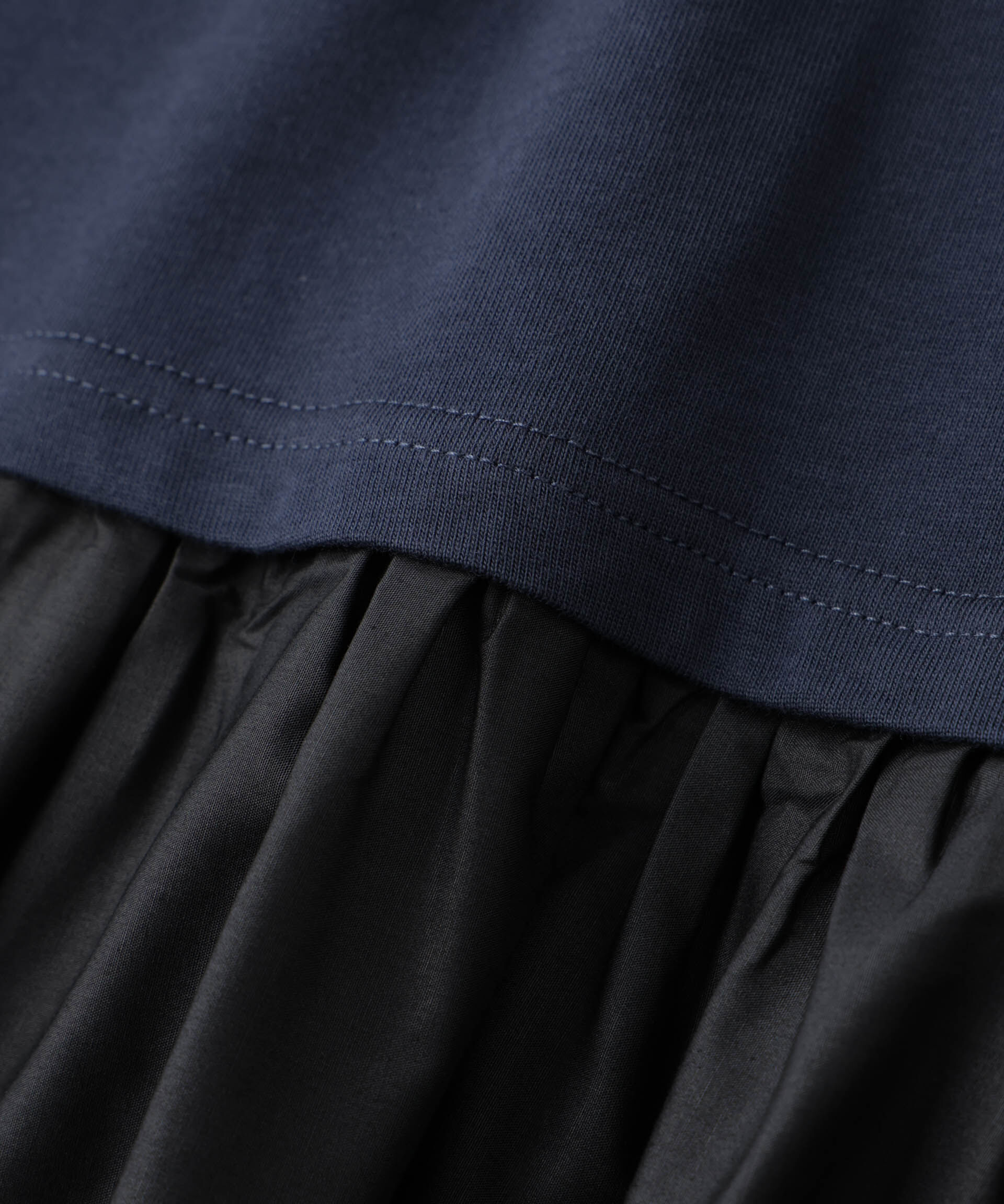 nano･universe「ハシゴレーススリーブ異素材コンビワンピース」|ワンピース|