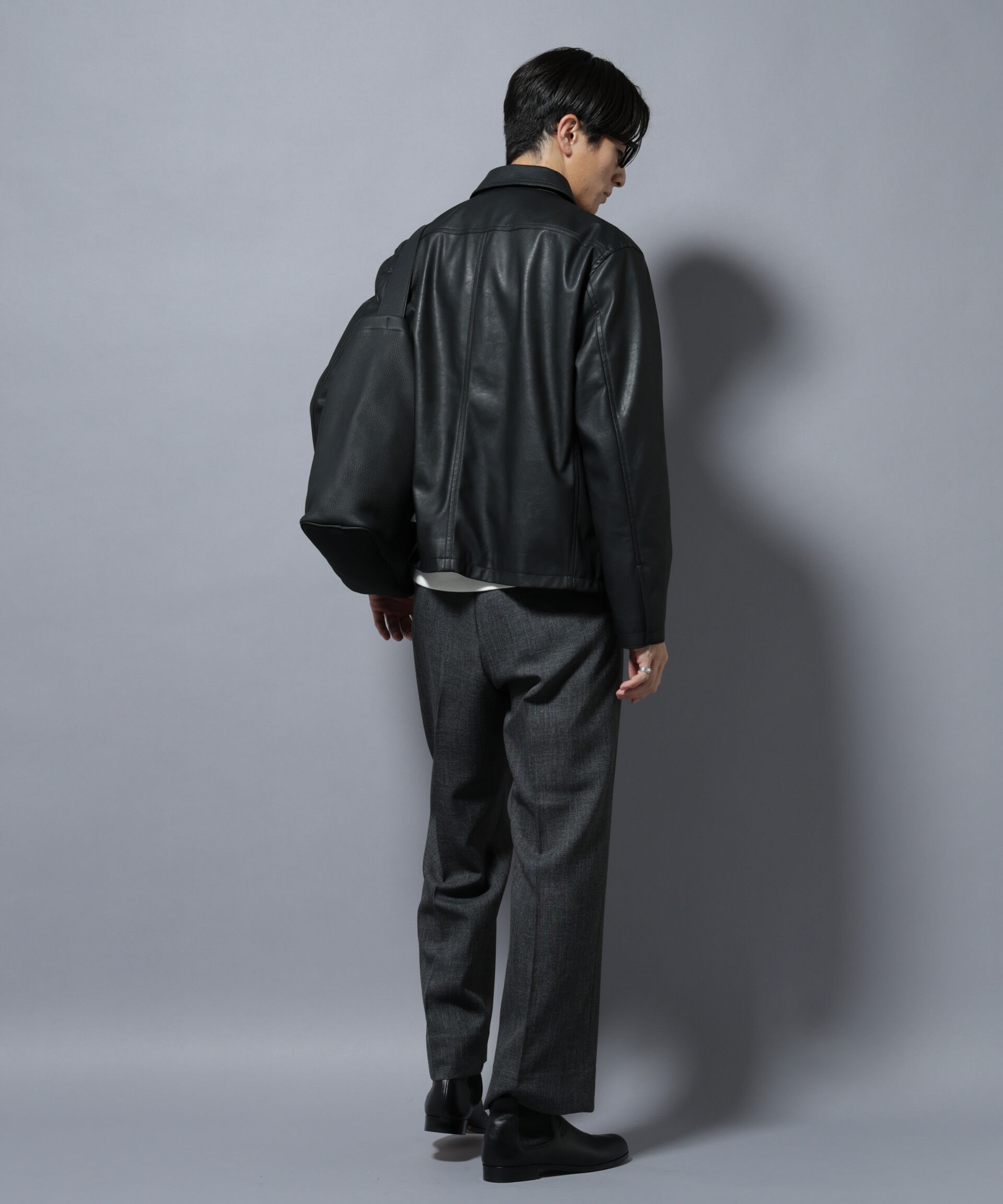 nano･universe「「大人のワイドパンツ」シャークスキンイージースラックス」|チノ|