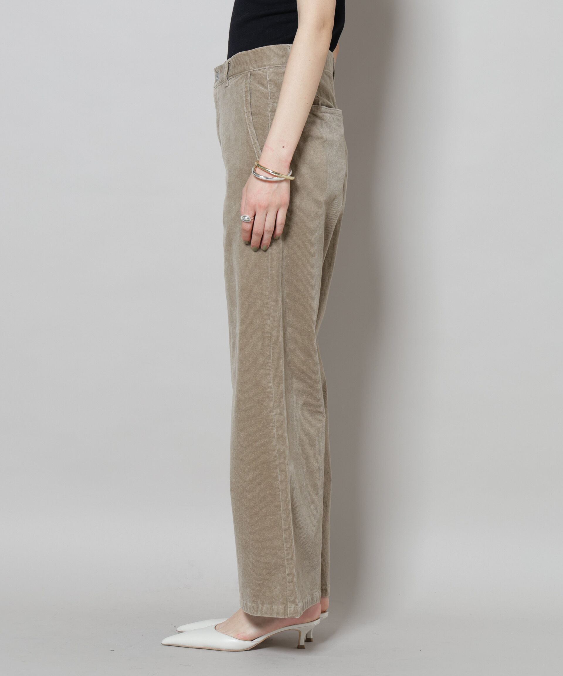 nano･universe「コーデュロイワイドパンツ」|チノ|