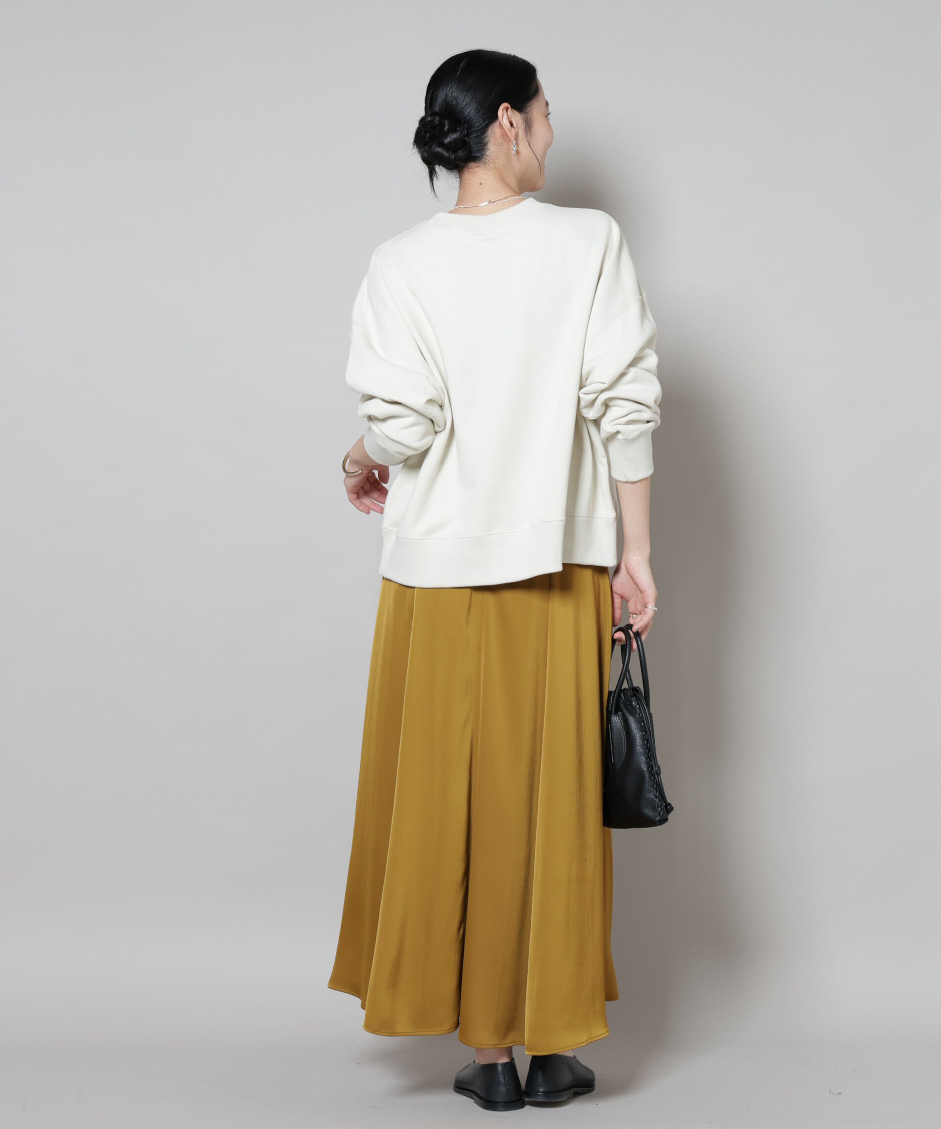 nano･universe「サテンフレアマキシスカート(セットアップ可)」|スカート|